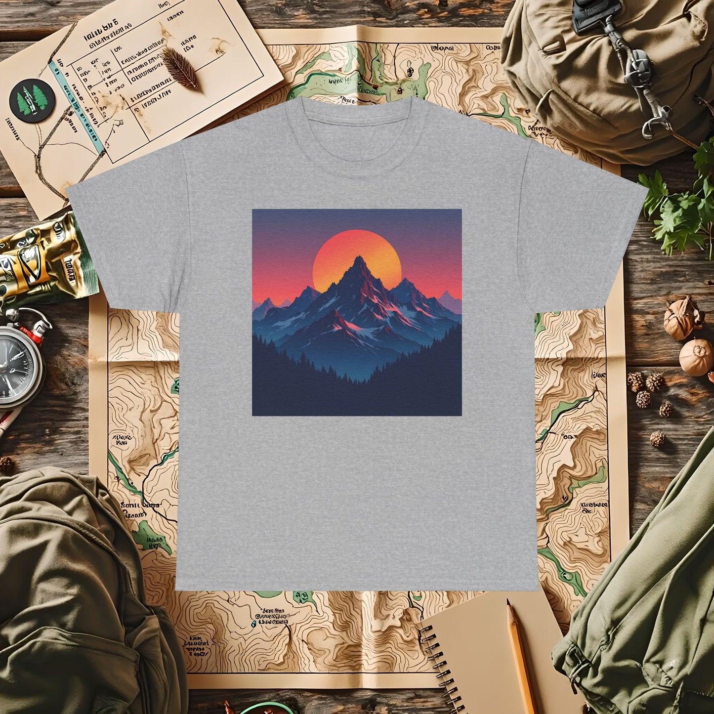 Mountain Glow Outdoor Adventure T-Shirts | Camping, Hiking, Rafting & Kayaking Tees for Nature Lovers