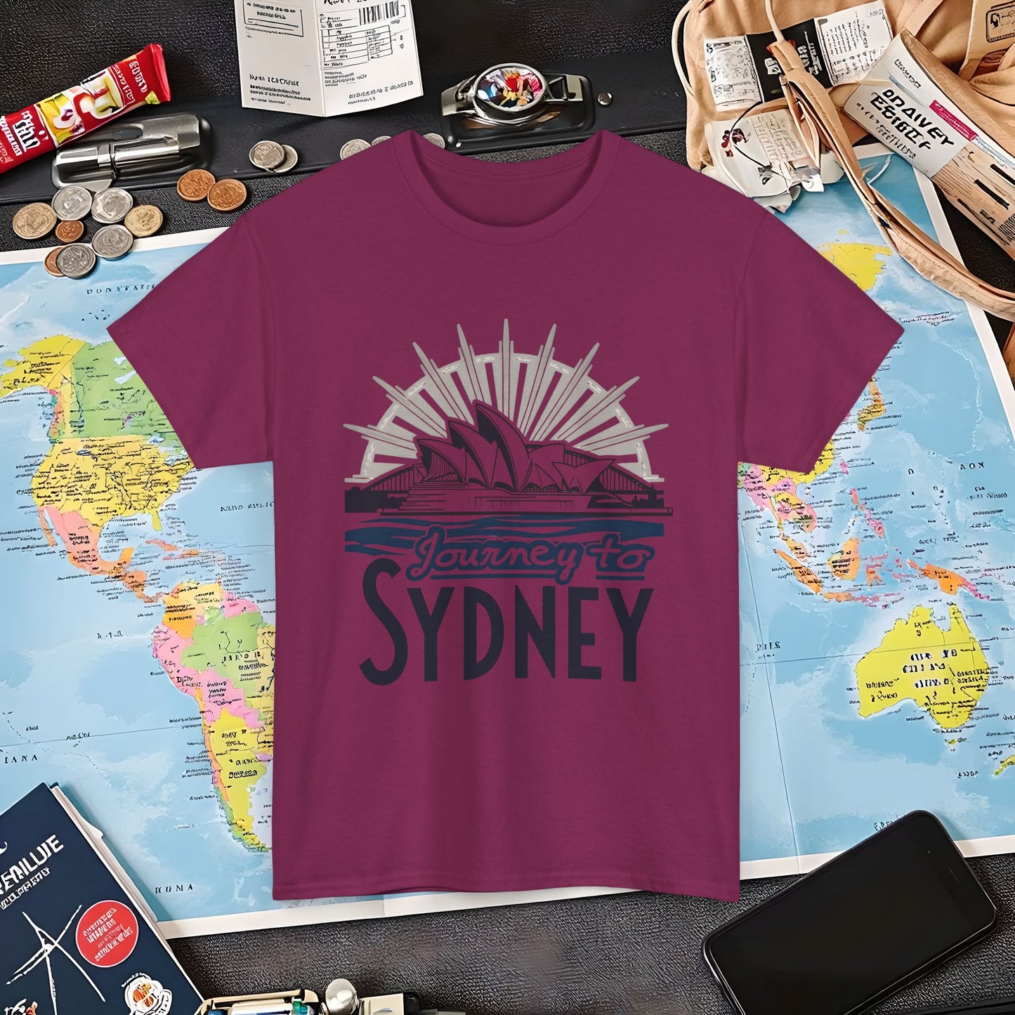 Sydney Elegance Air Travel T-Shirts | Jetsetter, Airport, and International Flight Tees