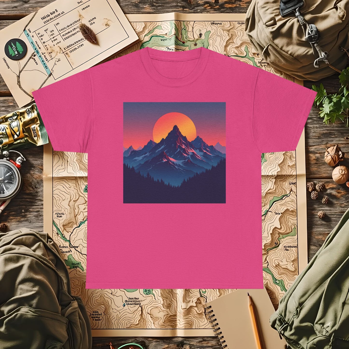 Mountain Glow Outdoor Adventure T-Shirts | Camping, Hiking, Rafting & Kayaking Tees for Nature Lovers