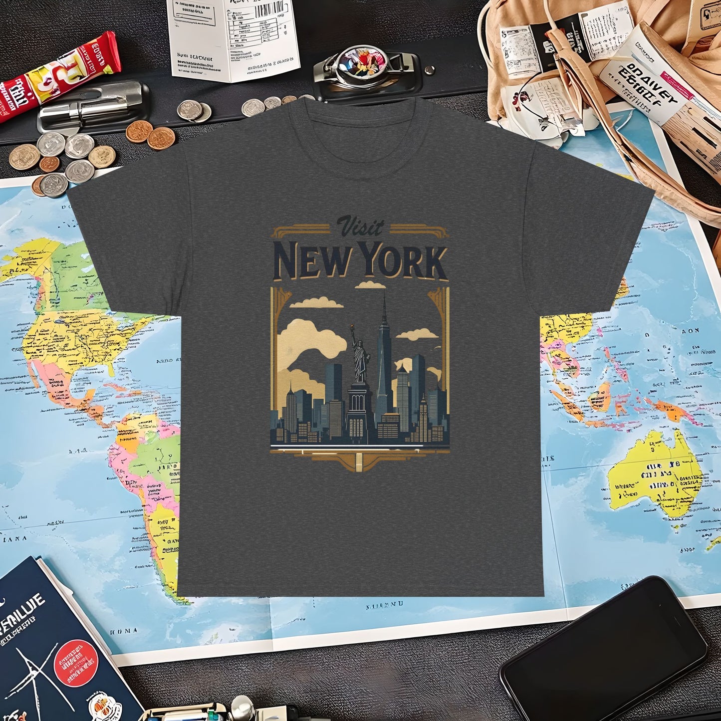 Art Deco NYC Air Travel T-Shirts | Jetsetter, Airport, and International Flight Tees