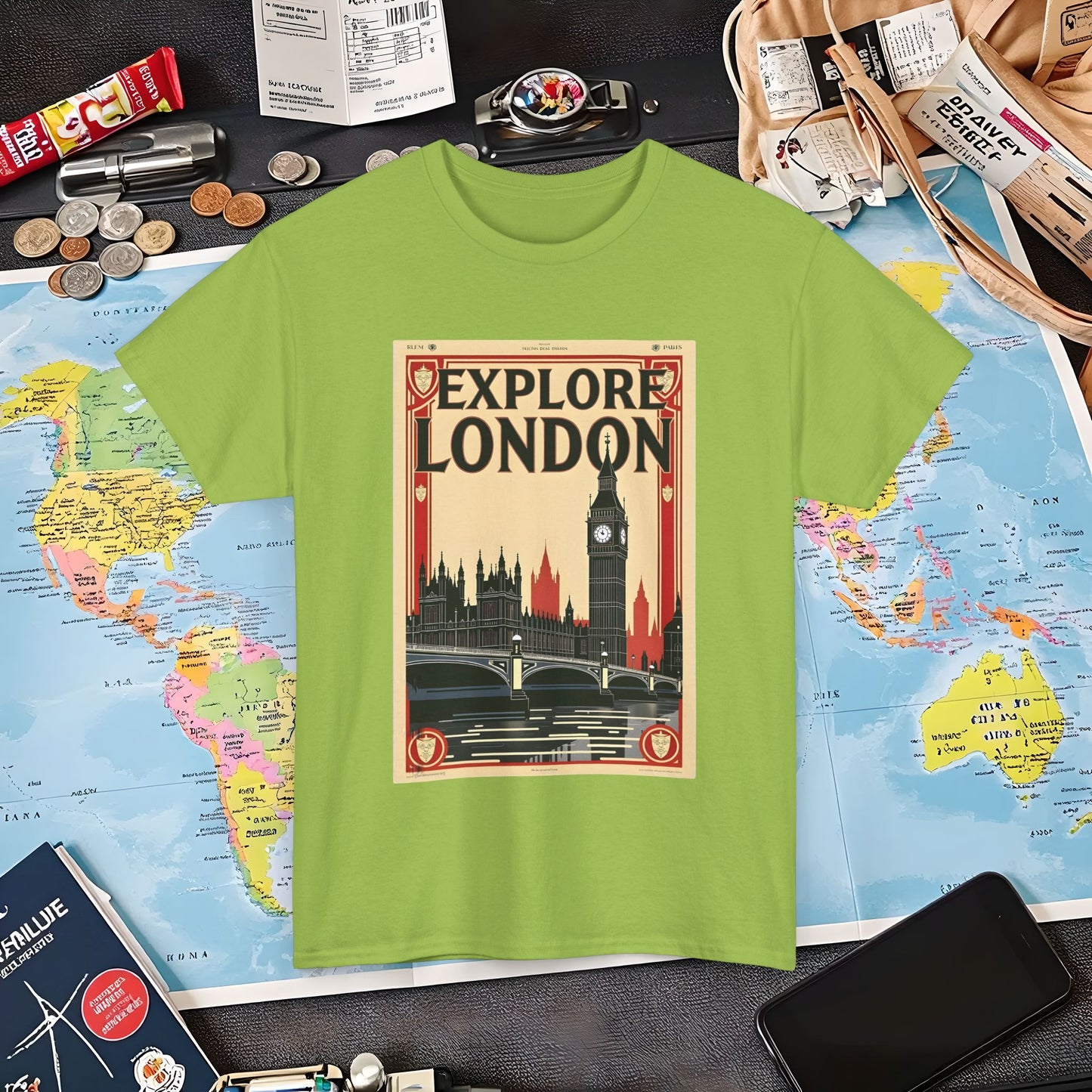 Vintage London Air Travel T-Shirts | Jetsetter, Airport, and International Flight Tees