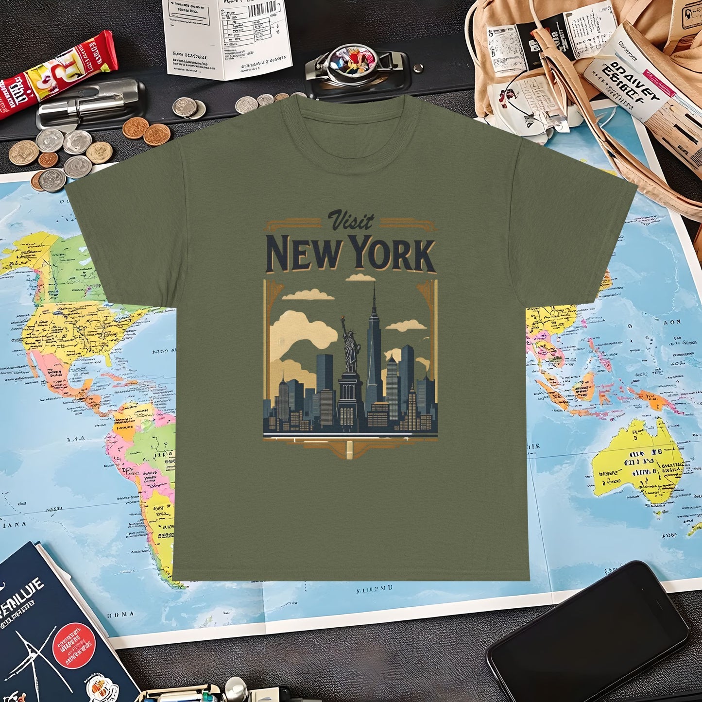 Art Deco NYC Air Travel T-Shirts | Jetsetter, Airport, and International Flight Tees