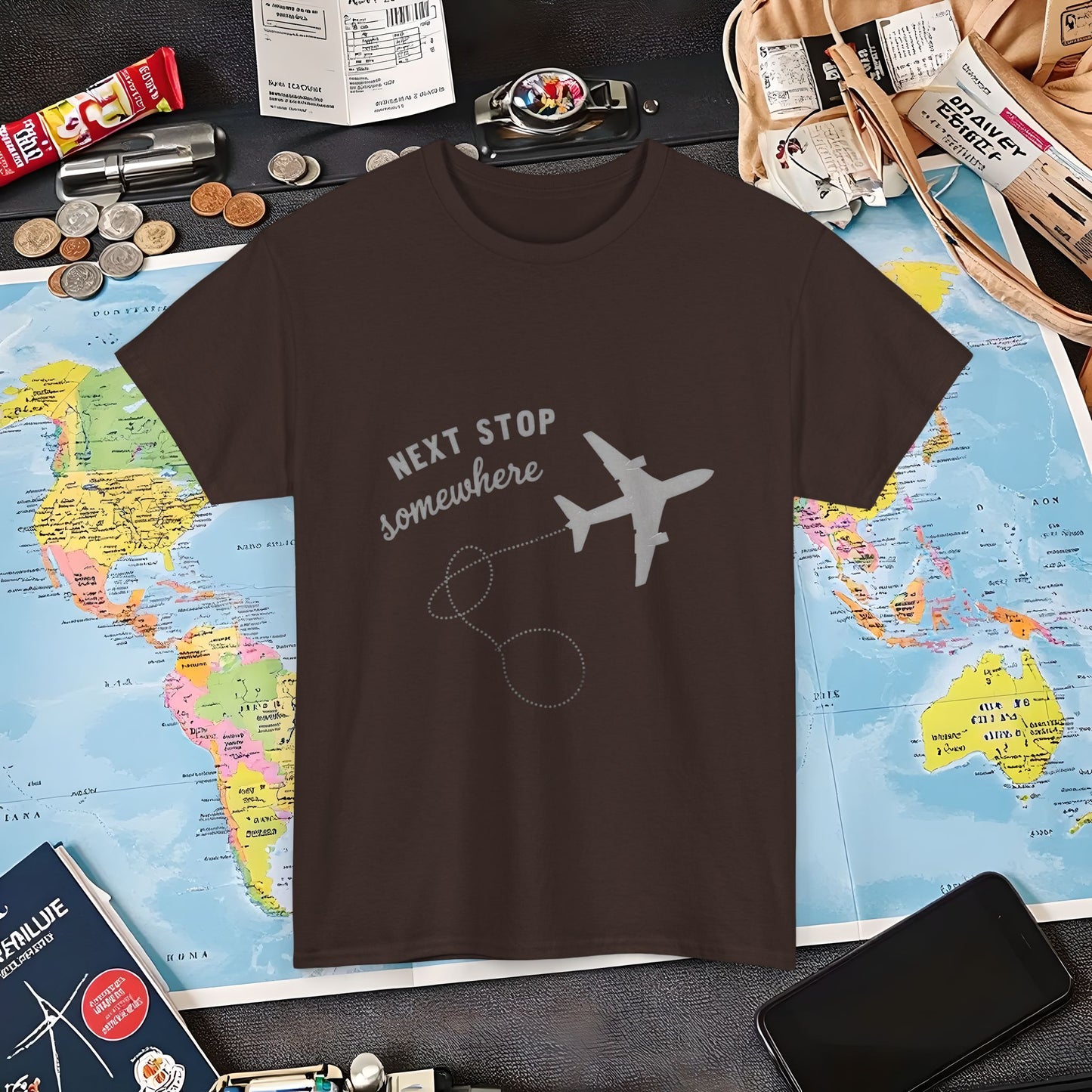 Next Stop... Somewhere, Air Travel T-Shirts | Jetsetter, Airport, and International Flight Tees