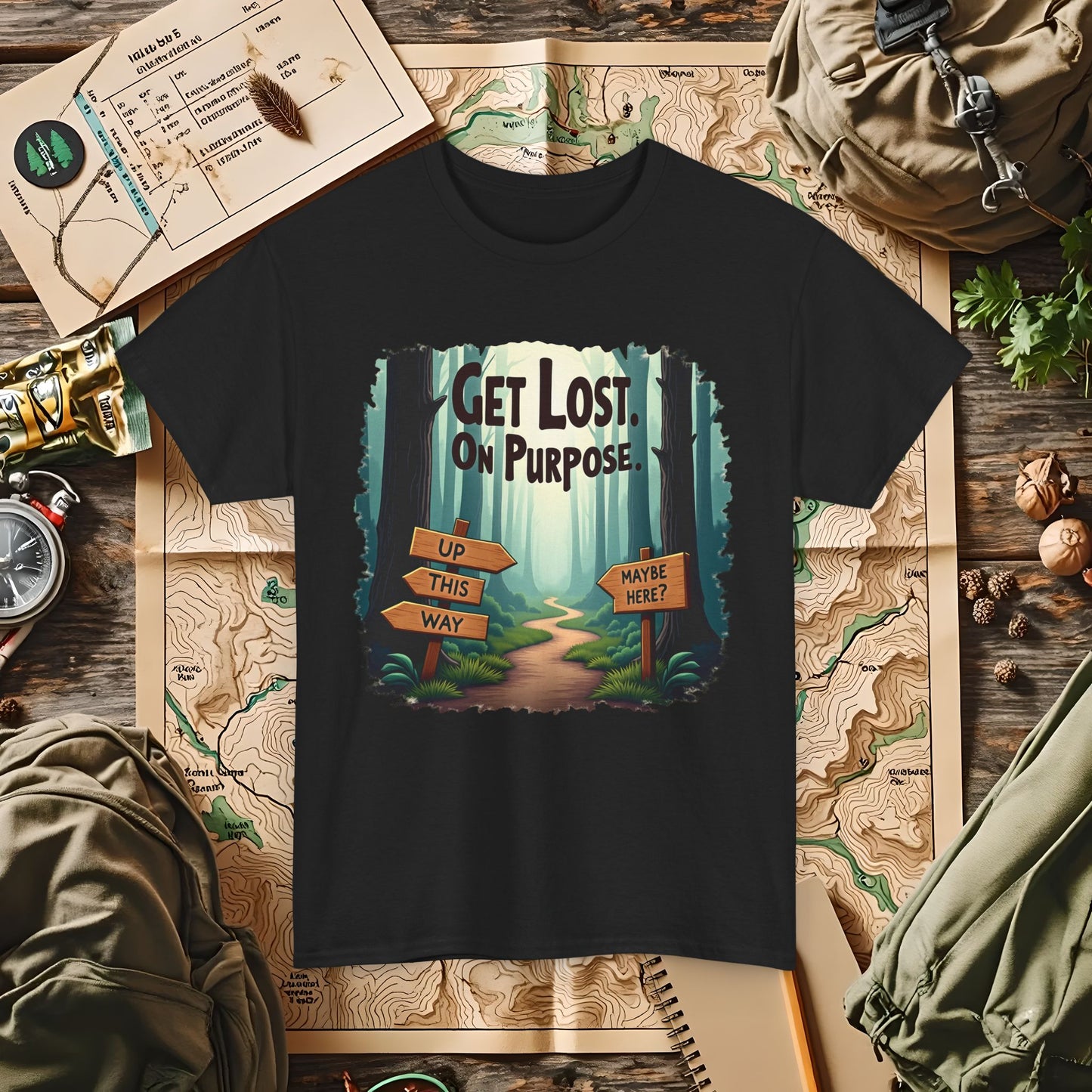 Nature Escape Outdoor Adventure T-Shirts | Camping, Hiking, Rafting & Kayaking Tees for Nature Lovers