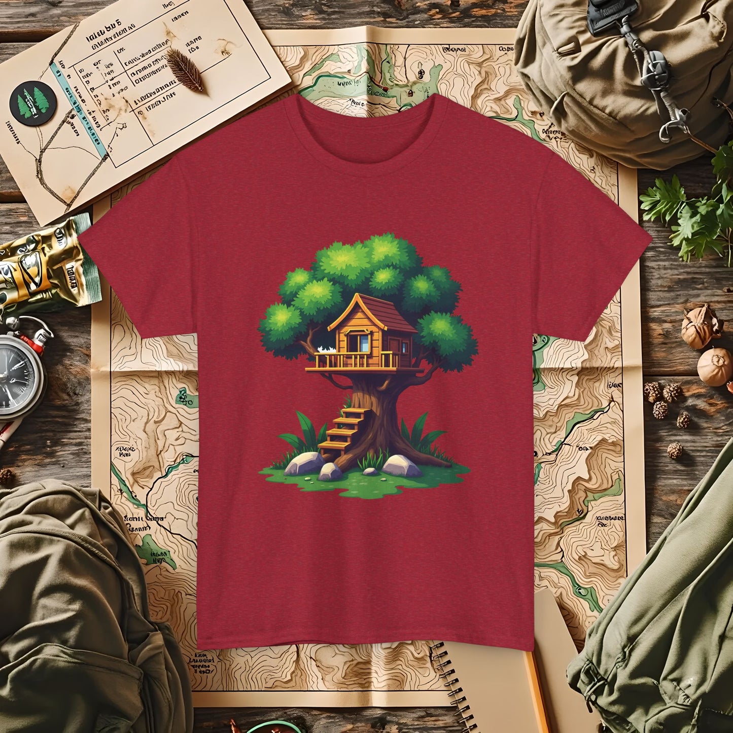 Pixel Treehouse Outdoor Adventure T-Shirts | Camping, Hiking, Rafting & Kayaking Tees for Nature Lovers