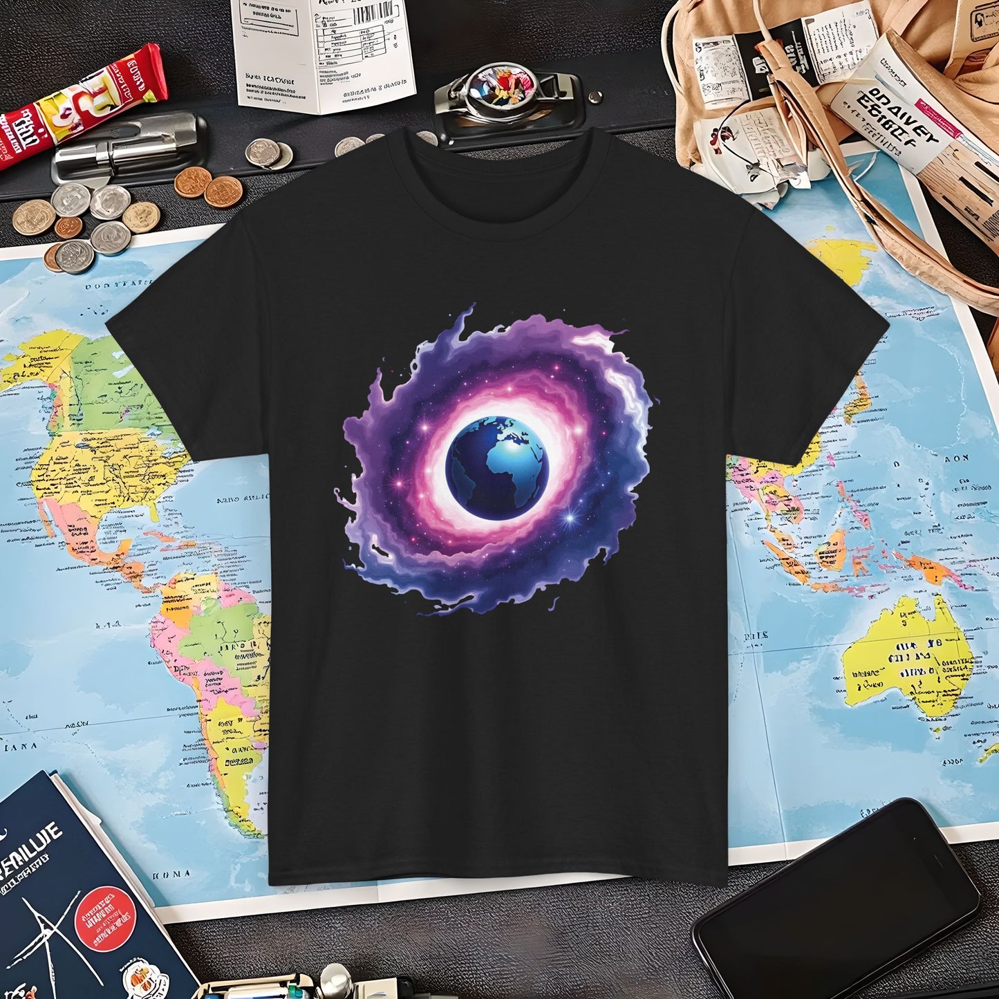Cosmic Journey Air Travel T-Shirts | Jetsetter, Airport, and International Flight Tees