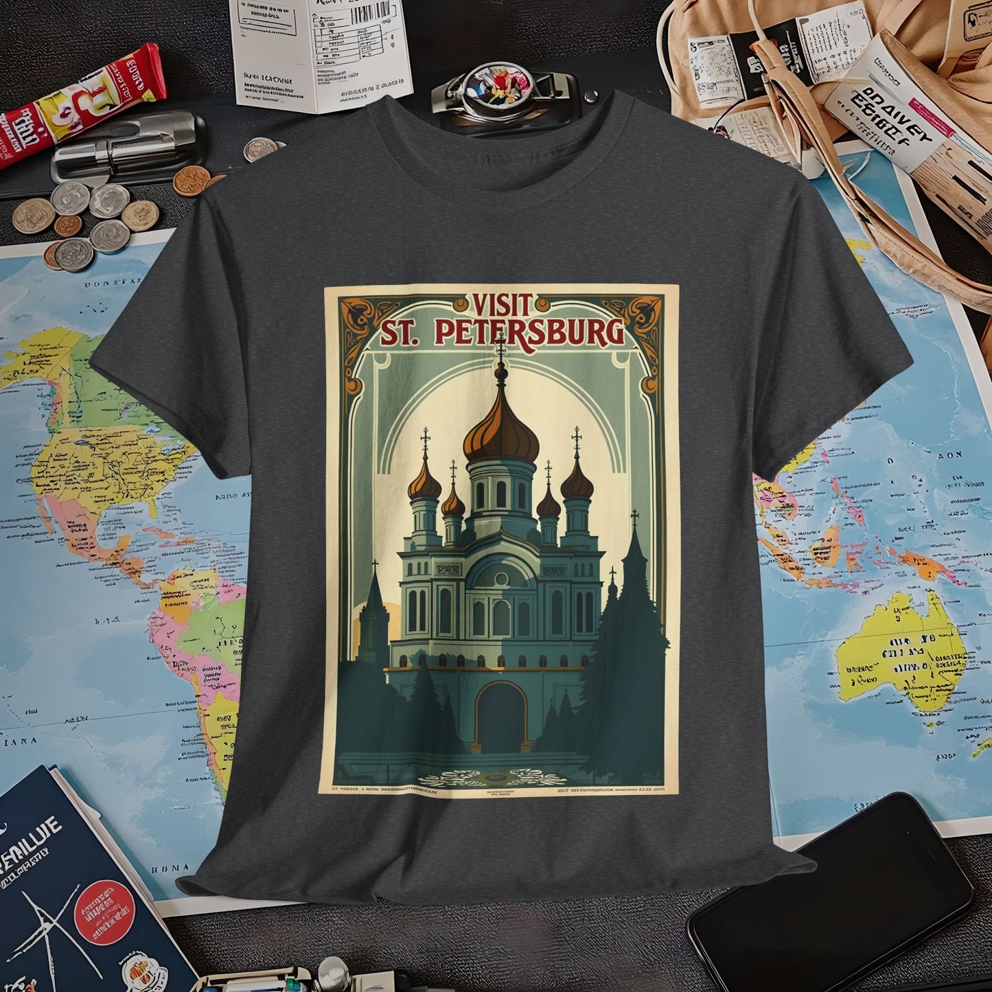 Visit St Petersburg Air Travel T-Shirts | Jetsetter, Airport, and International Flight Tees