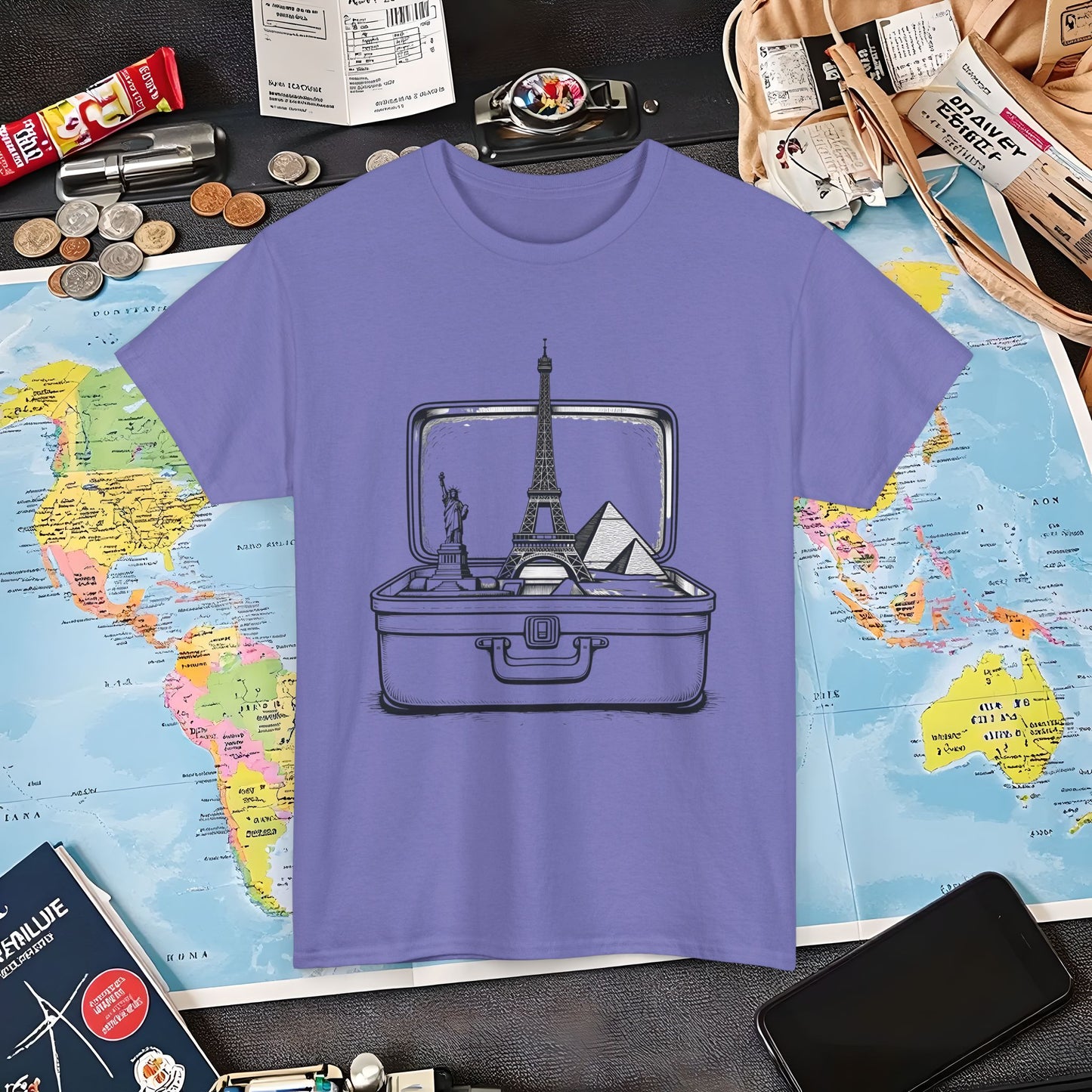 Wanderlust Suitcase Air Travel T-Shirts | Jetsetter, Airport, and International Flight Tees