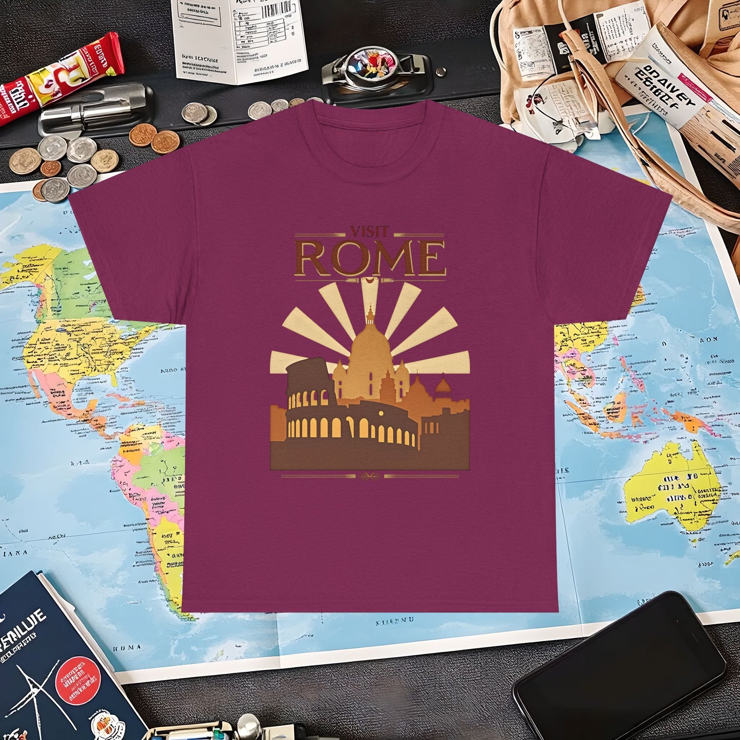 Rome Vintage Air Travel T-Shirts | Jetsetter, Airport, and International Flight Tees