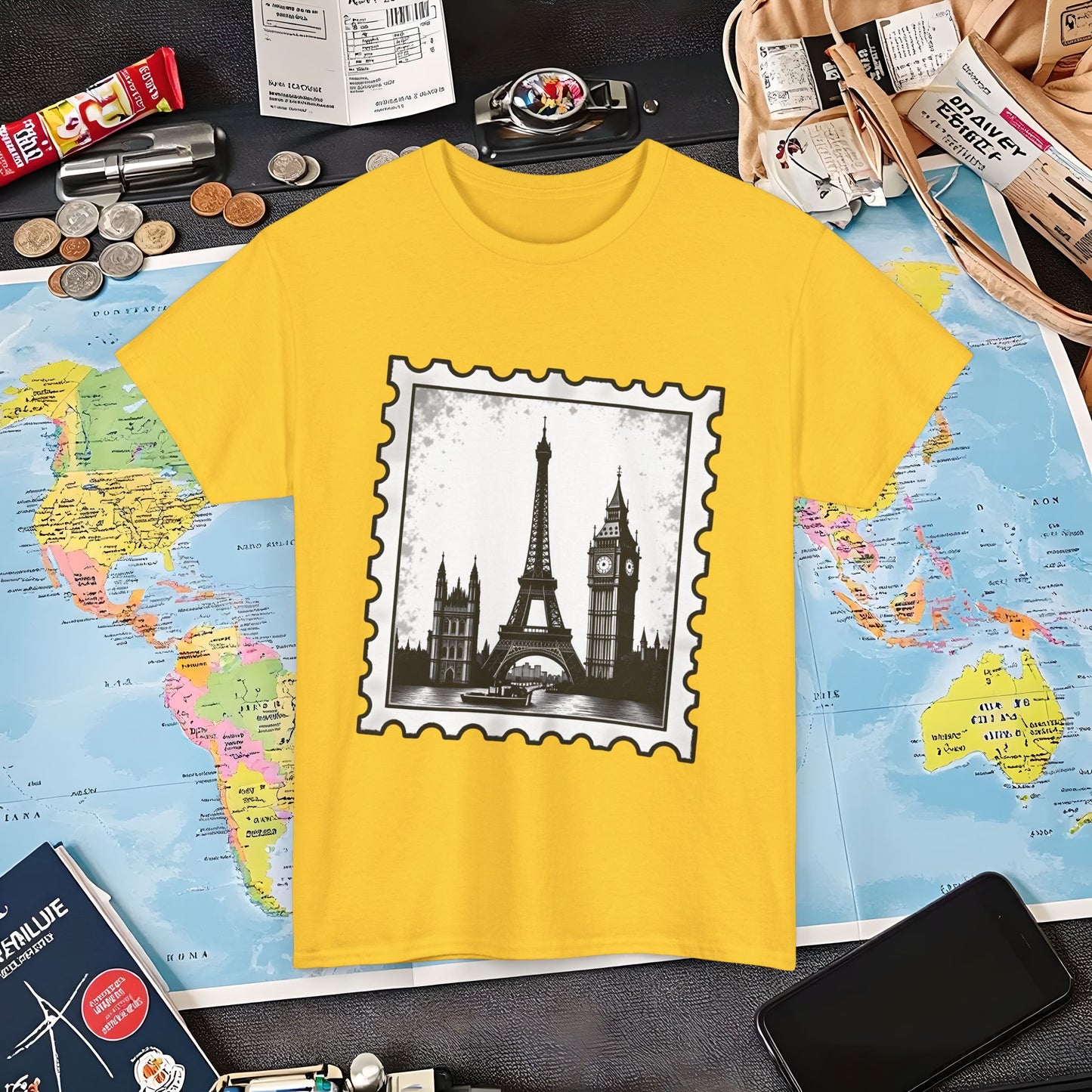 Europe Stamp Air Travel T-Shirts | Jetsetter, Airport, and International Flight Tees