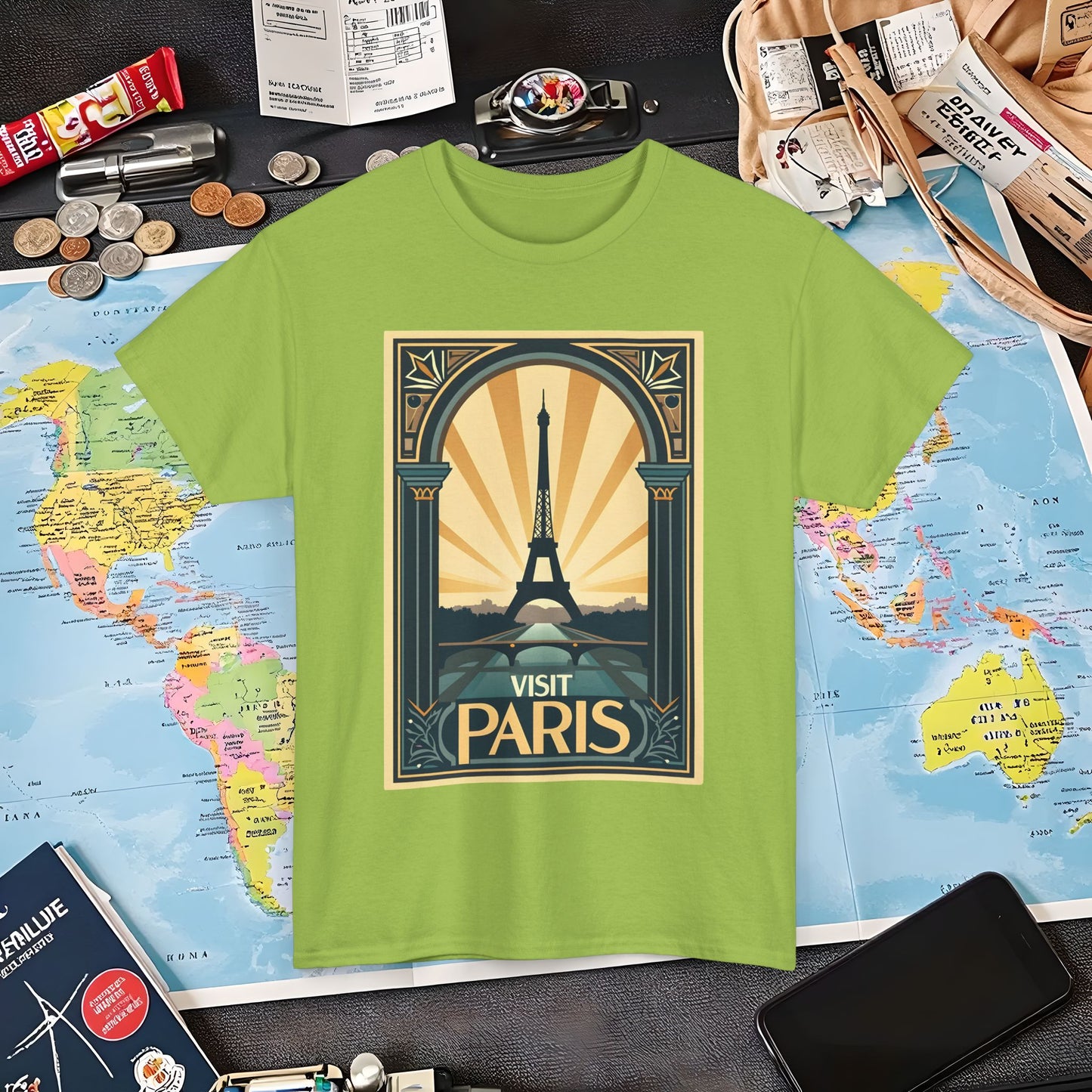 Paris Elegance Air Travel T-Shirts | Jetsetter, Airport, and International Flight Tees