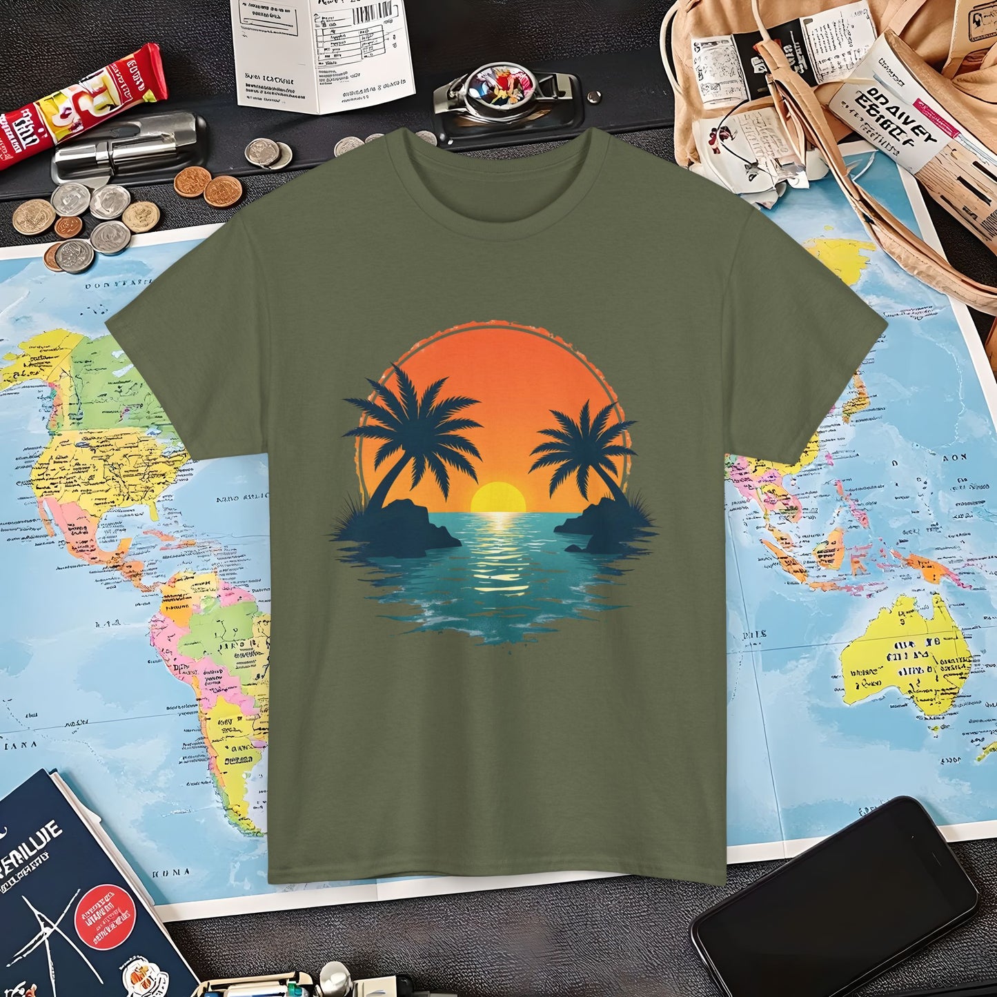 Tropical Escape Air Travel T-Shirts | Jetsetter, Airport, and International Flight Tees