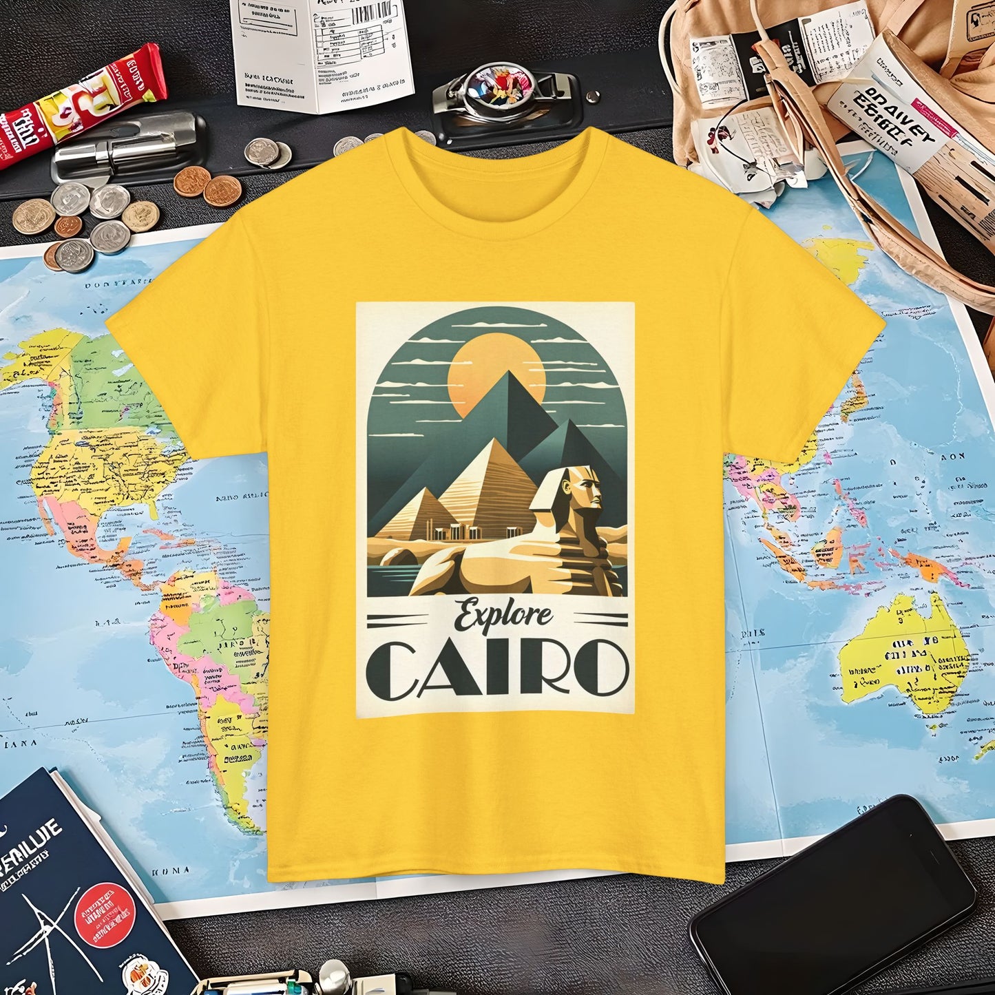 Cairo Elegance Air Travel T-Shirts | Jetsetter, Airport, and International Flight Tees