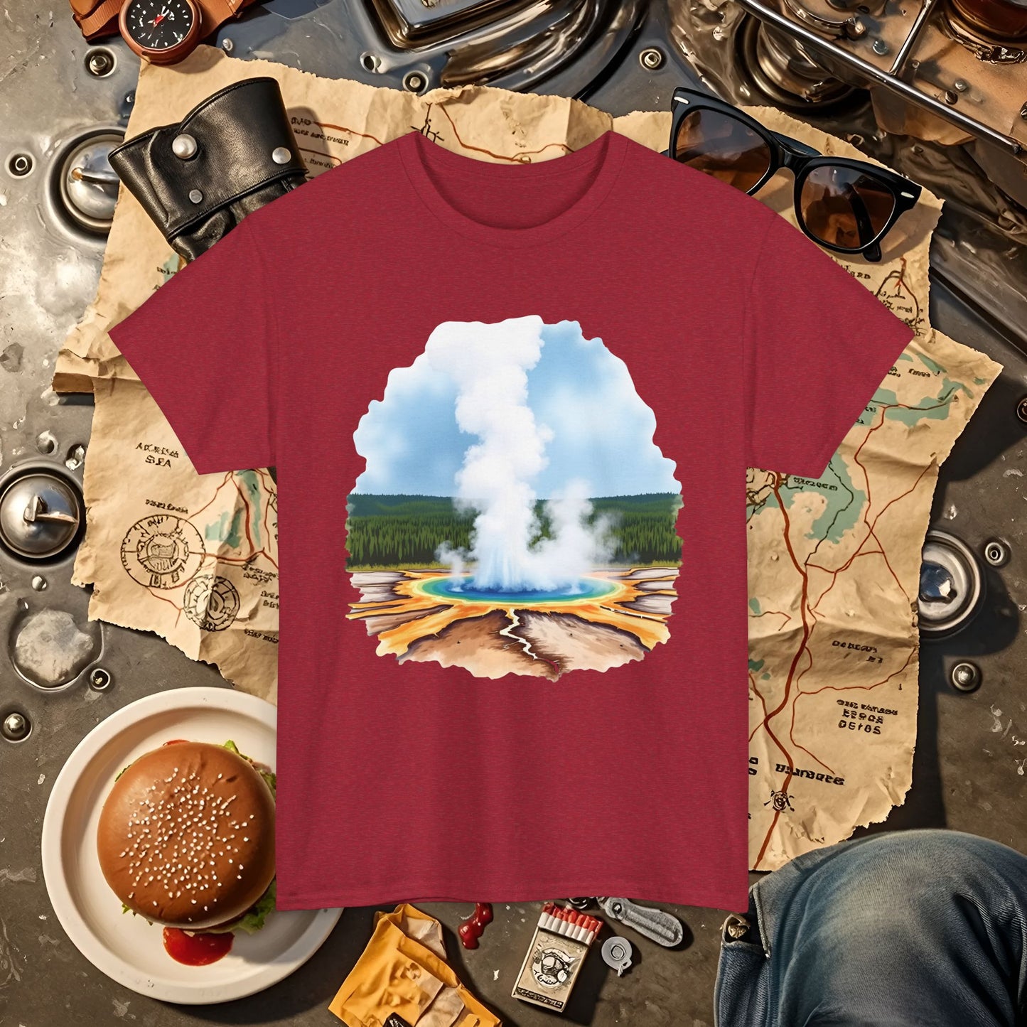 Yellowstone Wonder Road Trip & Vehicle Travel T-Shirts | Car, RV, and Motorcycle Adventure Tees