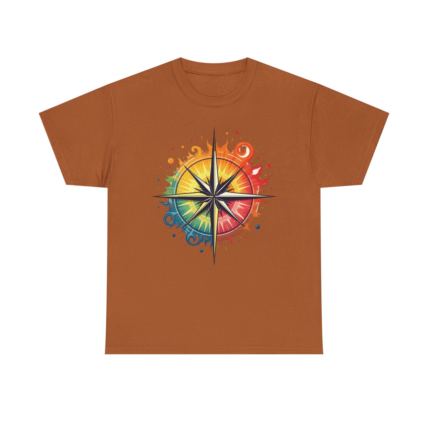 Psychedelic Compass Road Trip & Vehicle Travel T-Shirts | Car, RV, and Motorcycle Adventure Tees
