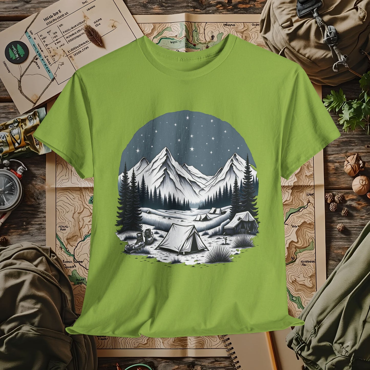 Rustic Outdoor Adventure T-Shirts | Camping, Hiking, Rafting & Kayaking Tees for Nature Lovers
