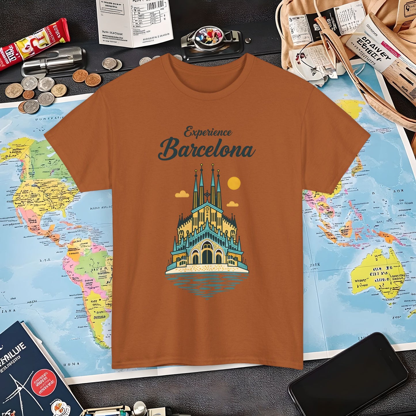 Barcelona Beauty Air Travel T-Shirts | Jetsetter, Airport, and International Flight Tees