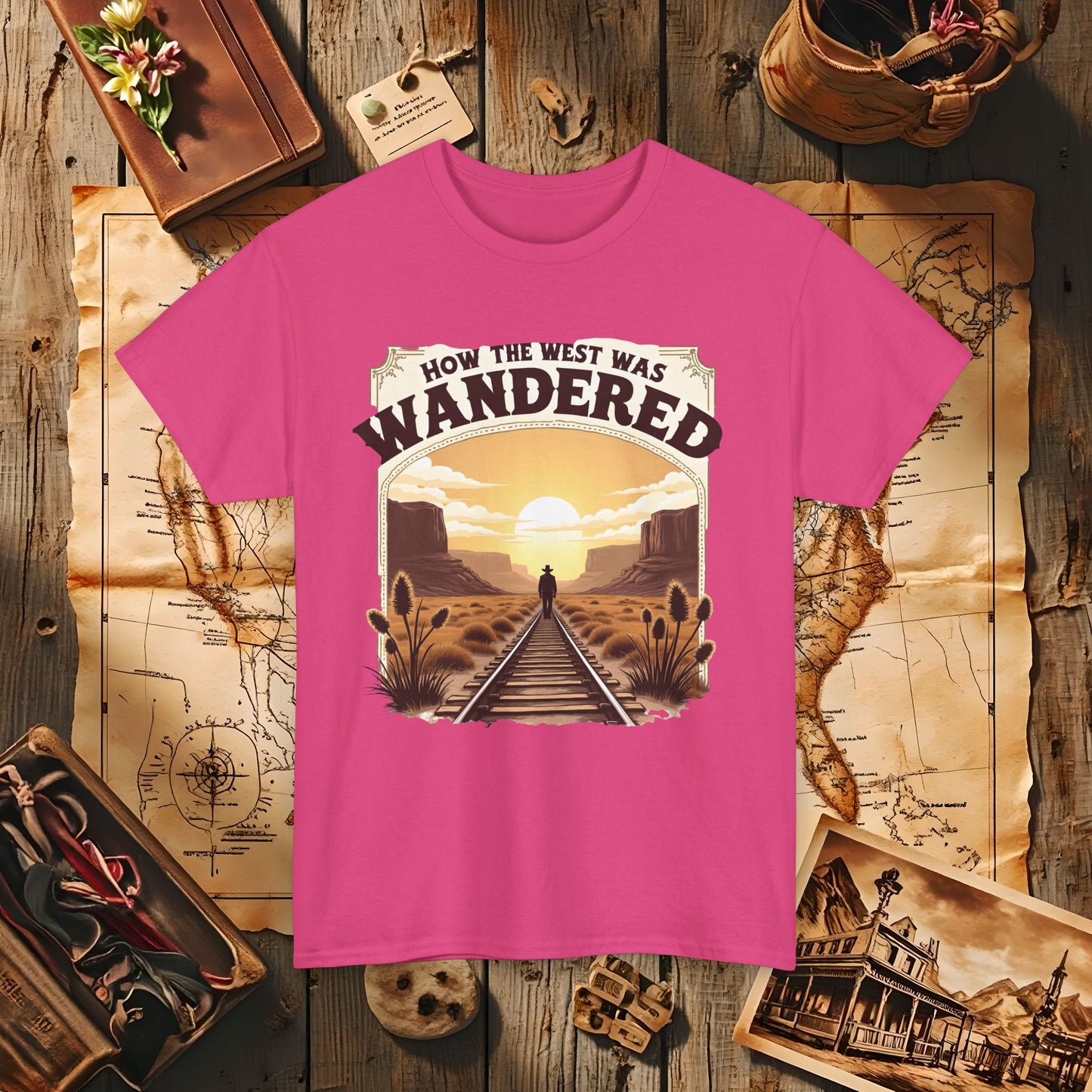 How the West was Wandered Western Travel T-Shirts | Desert, Ghost Town, and Cowboy-Inspired Adventure Tees