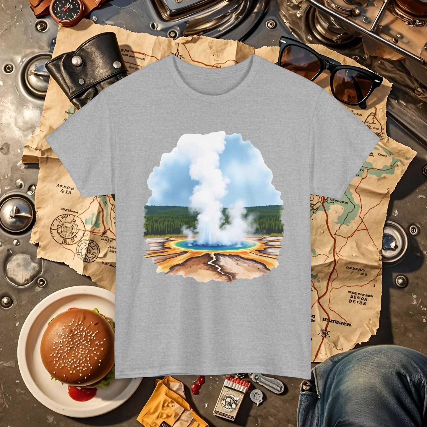 Yellowstone Wonder Road Trip & Vehicle Travel T-Shirts | Car, RV, and Motorcycle Adventure Tees