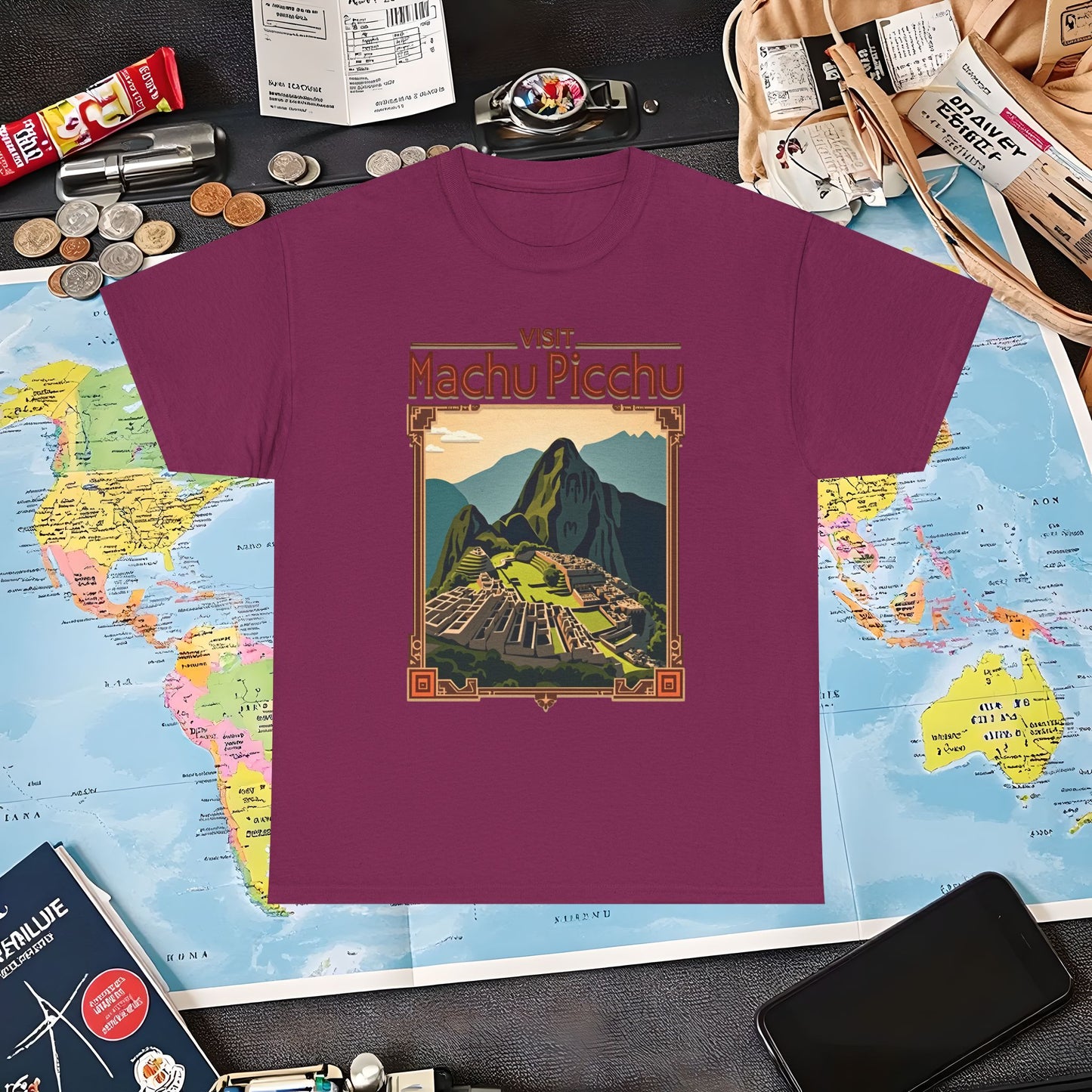 Machu Picchu Air Travel T-Shirts | Jetsetter, Airport, and International Flight Tees