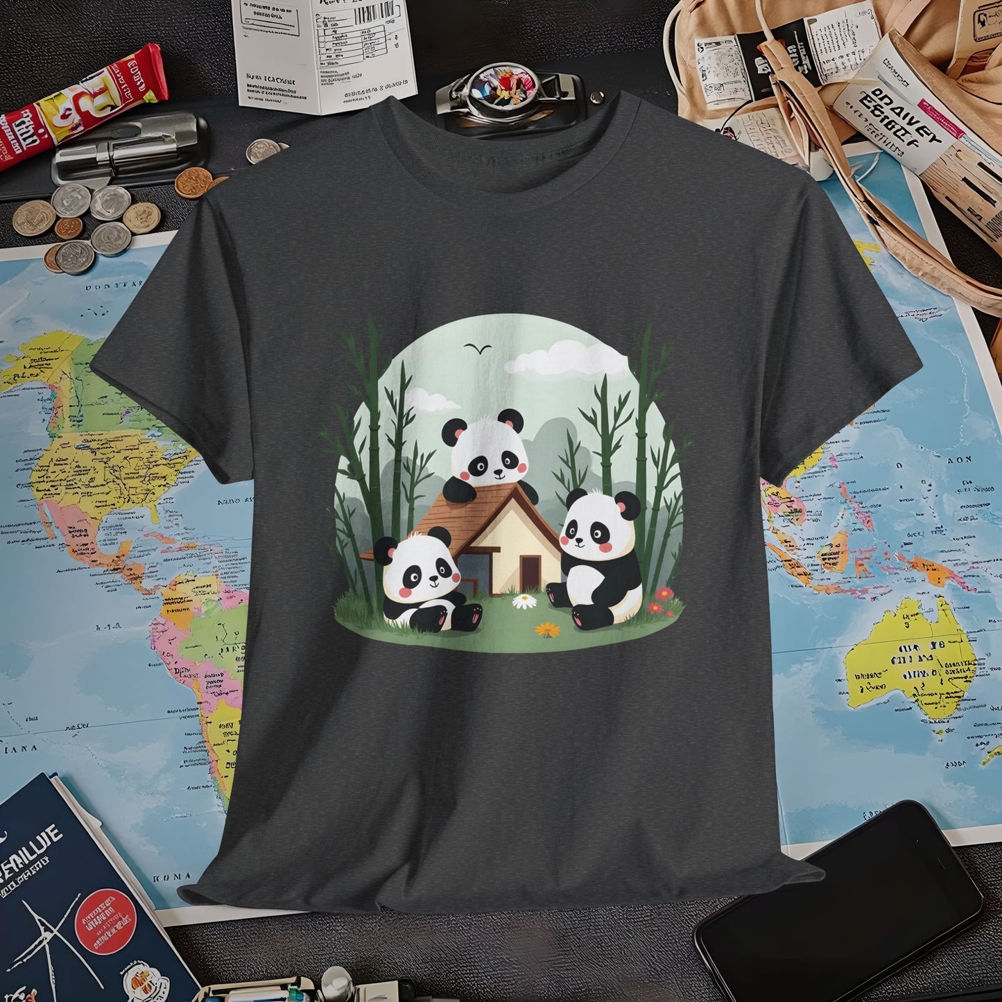 Panda Paradise Air Travel T-Shirts | Jetsetter, Airport, and International Flight Tees