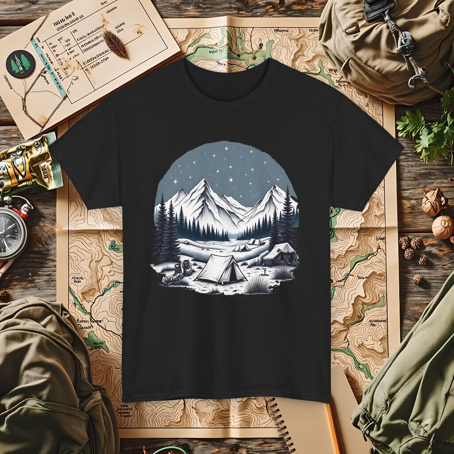 Rustic Outdoor Adventure T-Shirts | Camping, Hiking, Rafting & Kayaking Tees for Nature Lovers
