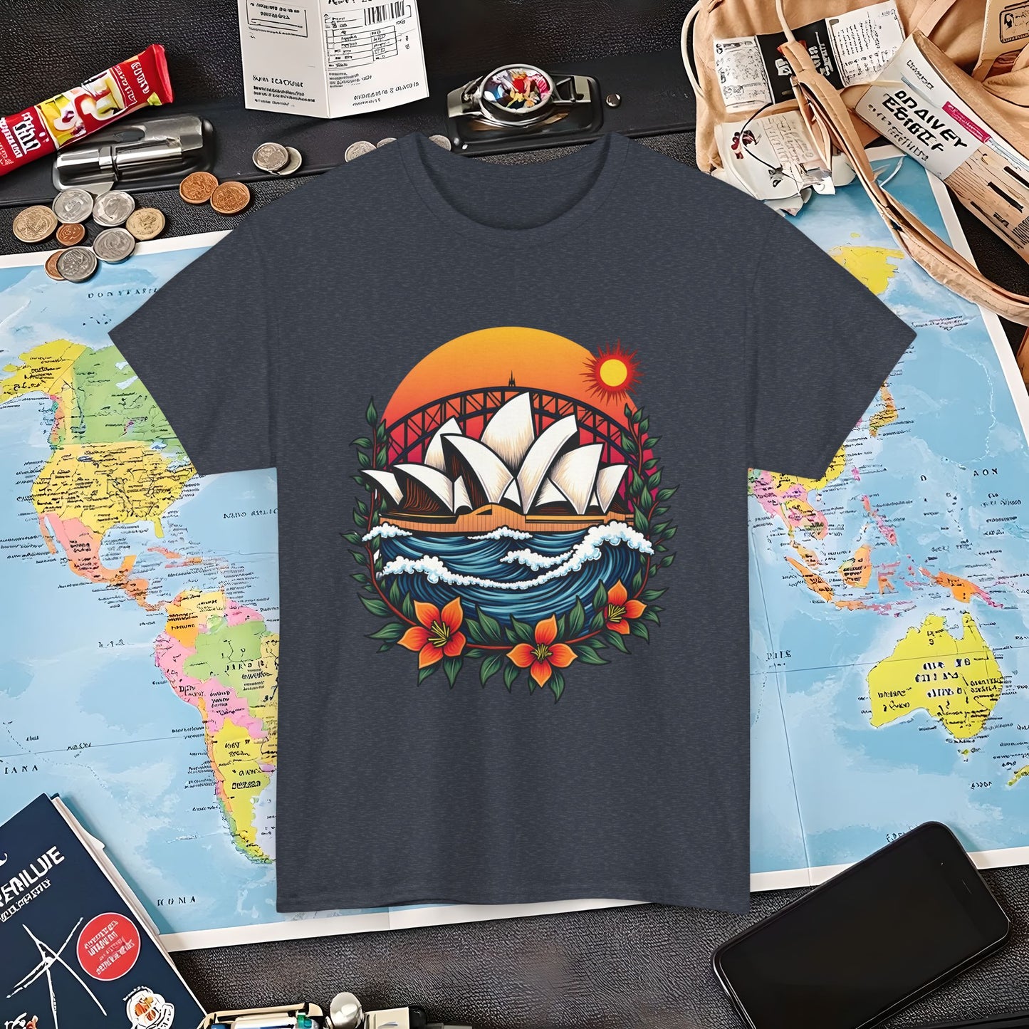 Sydney Vibes Air Travel T-Shirts | Jetsetter, Airport, and International Flight Tees