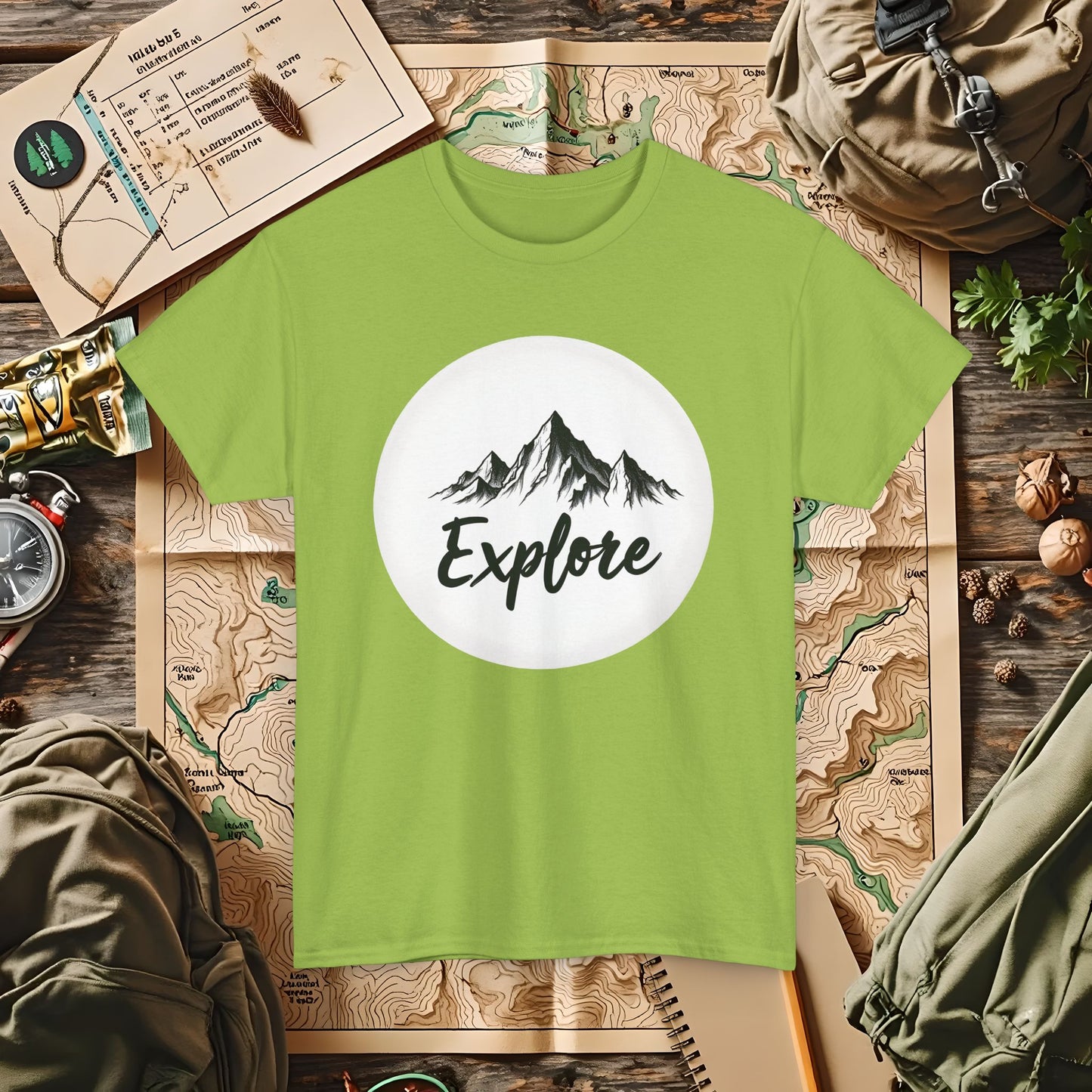 Mountain Explore Outdoor Adventure T-Shirts | Camping, Hiking, Rafting & Kayaking Tees for Nature Lovers