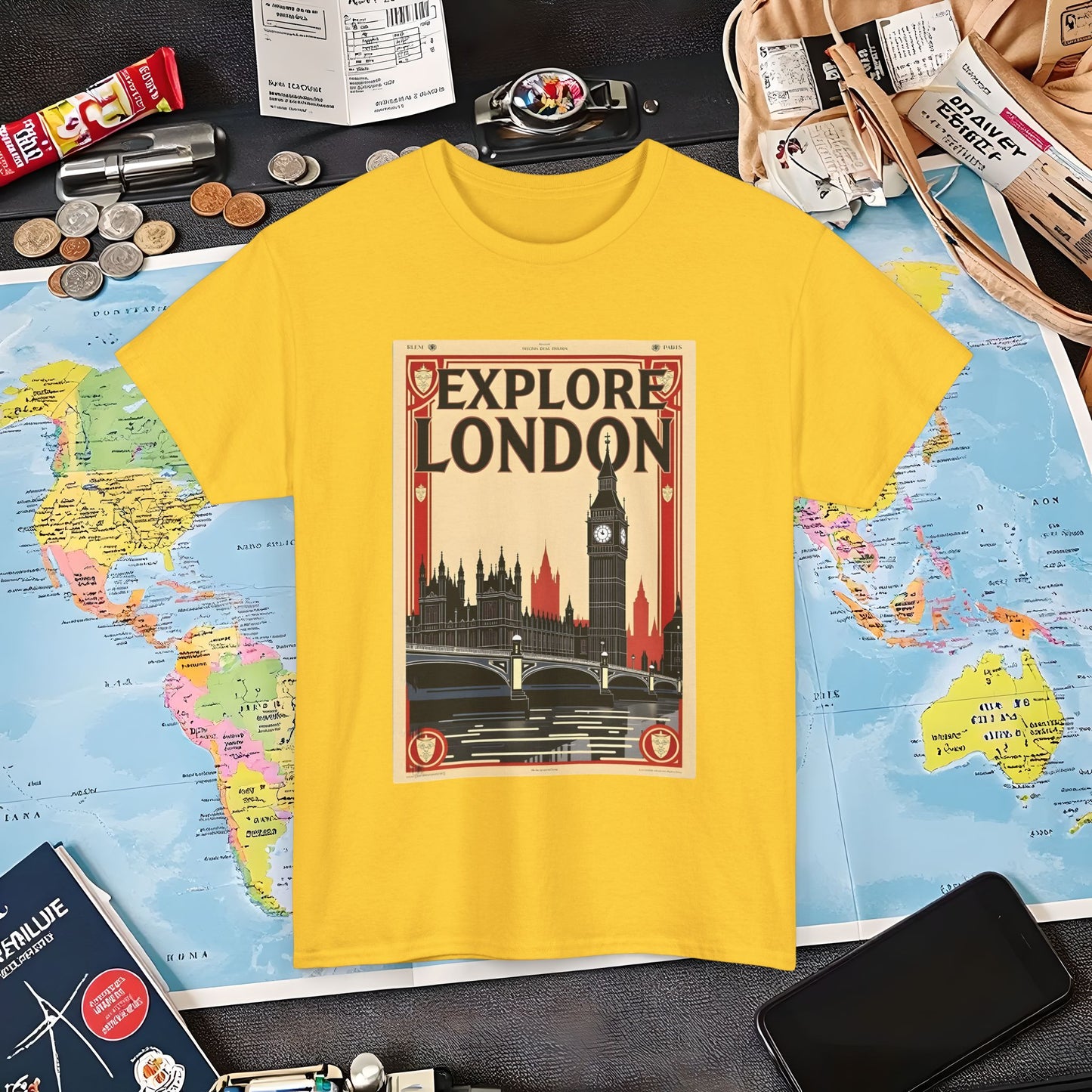 Vintage London Air Travel T-Shirts | Jetsetter, Airport, and International Flight Tees