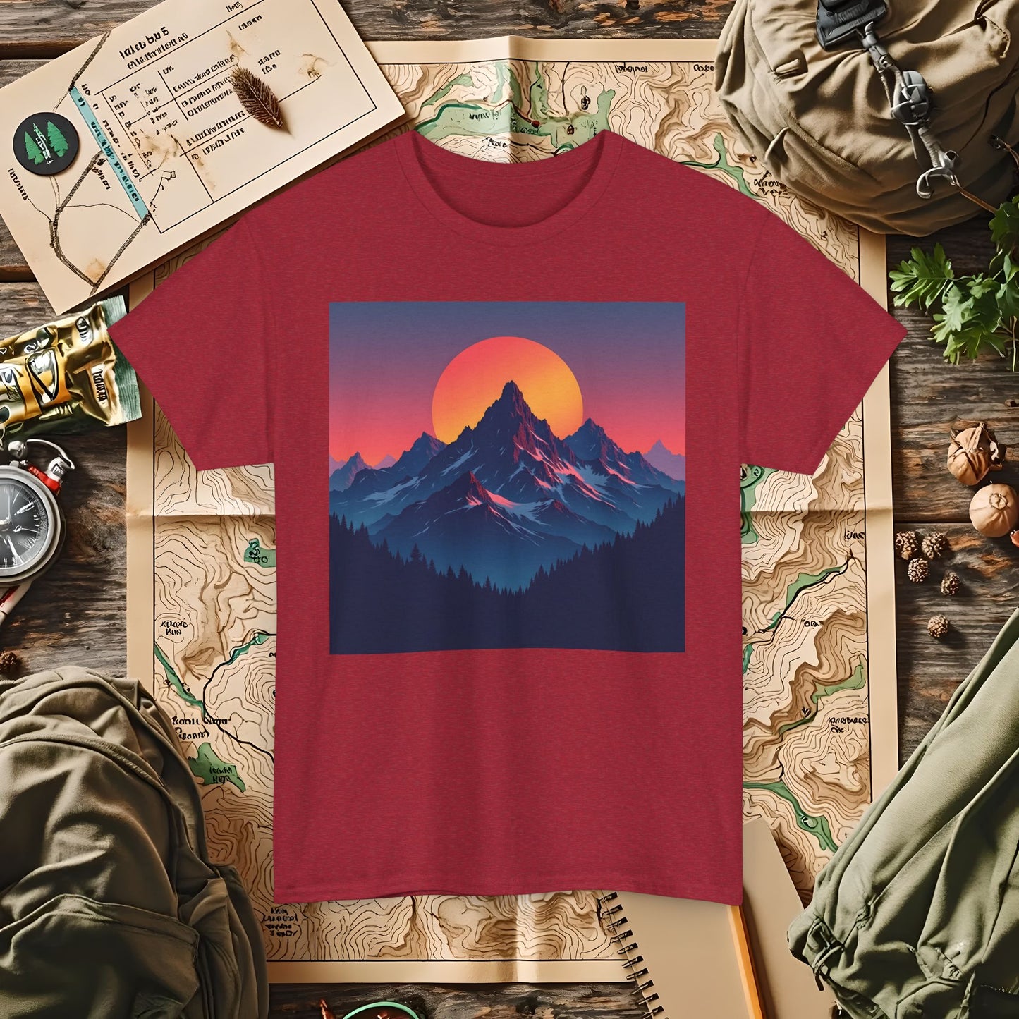 Mountain Glow Outdoor Adventure T-Shirts | Camping, Hiking, Rafting & Kayaking Tees for Nature Lovers