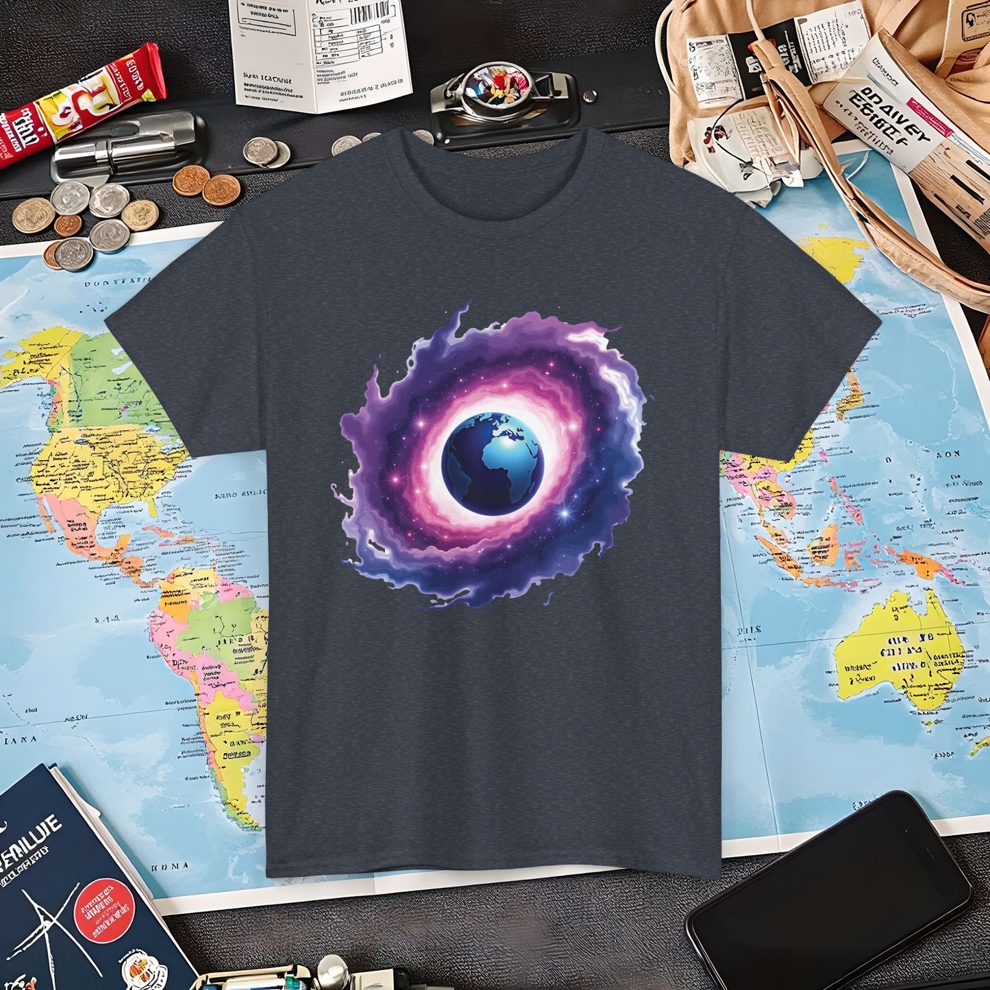 Cosmic Journey Air Travel T-Shirts | Jetsetter, Airport, and International Flight Tees