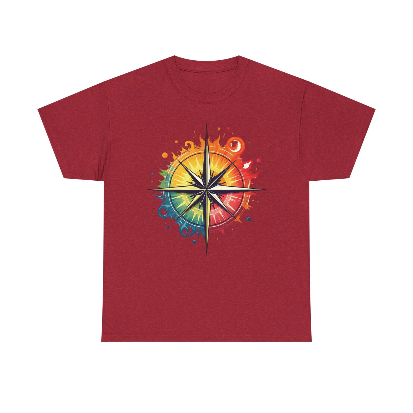 Psychedelic Compass Road Trip & Vehicle Travel T-Shirts | Car, RV, and Motorcycle Adventure Tees