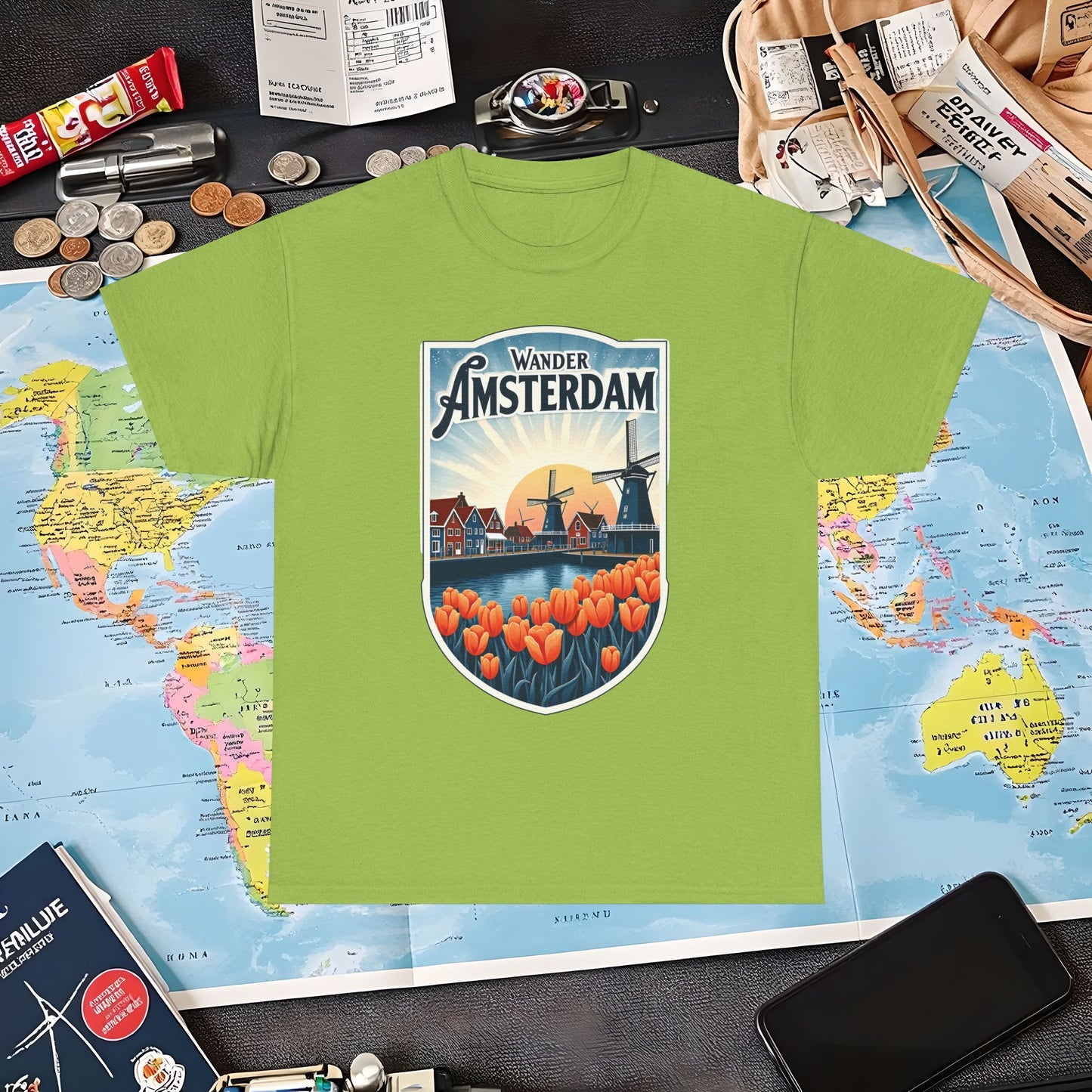 Amsterdam Vintage Air Travel T-Shirts | Jetsetter, Airport, and International Flight Tees