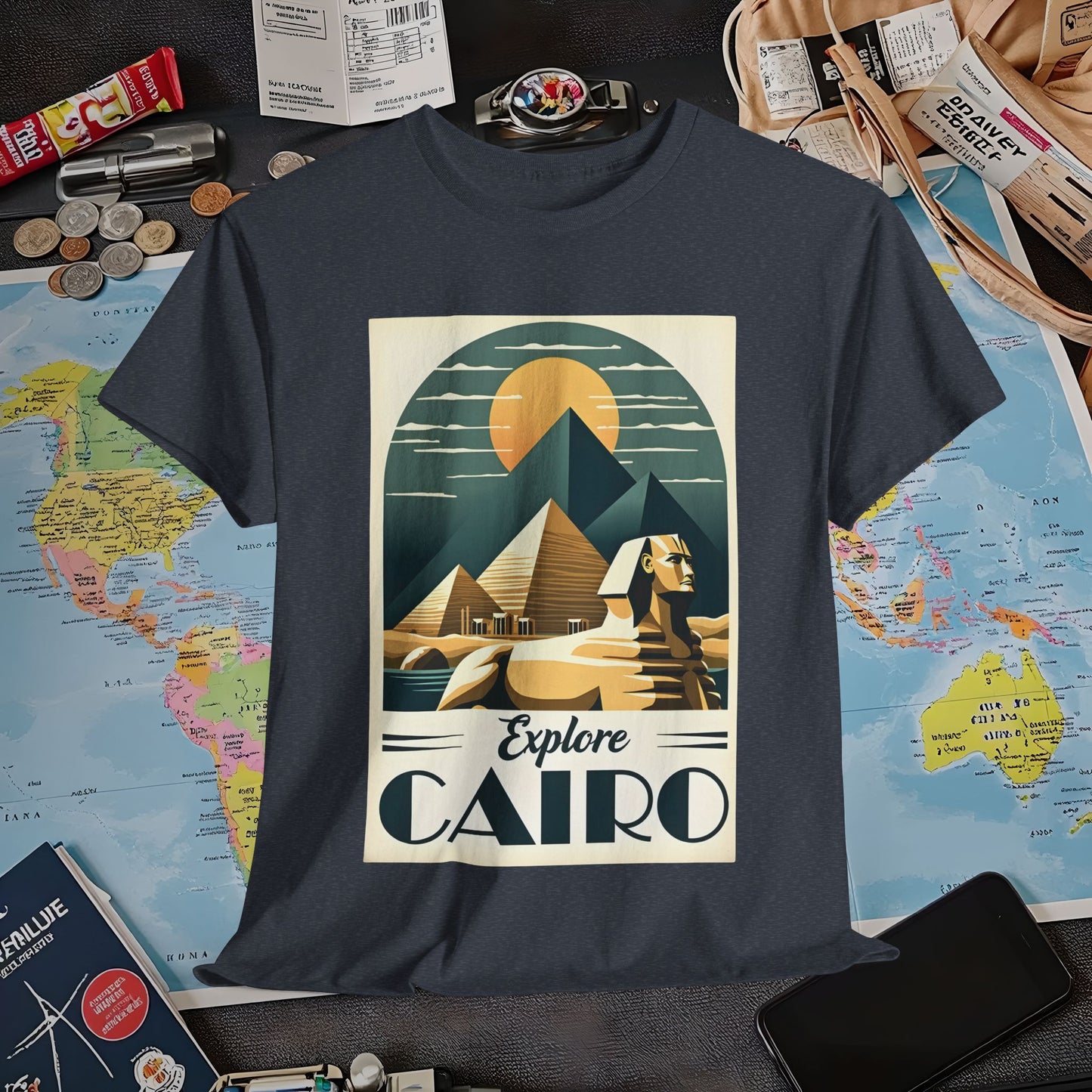 Cairo Elegance Air Travel T-Shirts | Jetsetter, Airport, and International Flight Tees