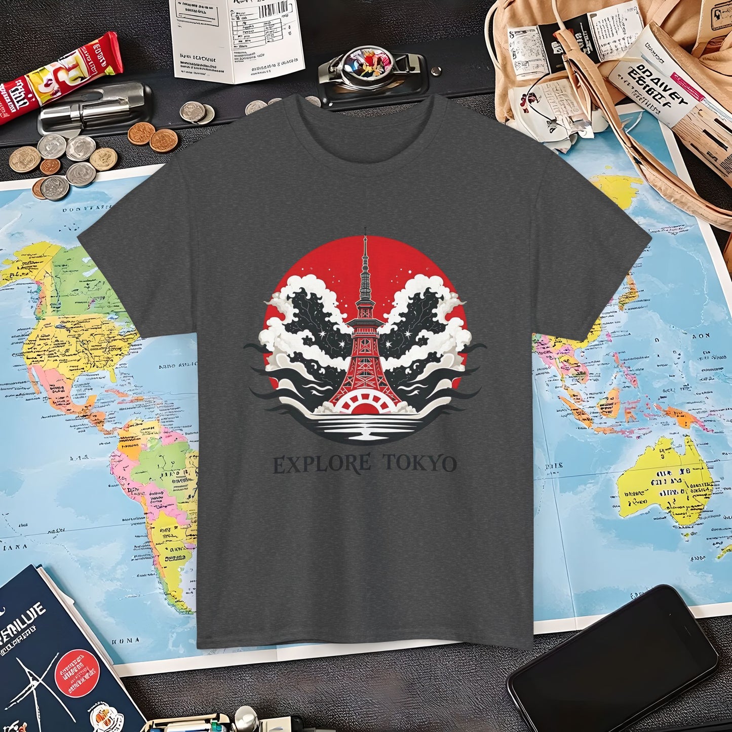 Tokyo Art Deco Air Travel T-Shirts | Jetsetter, Airport, and International Flight Tees