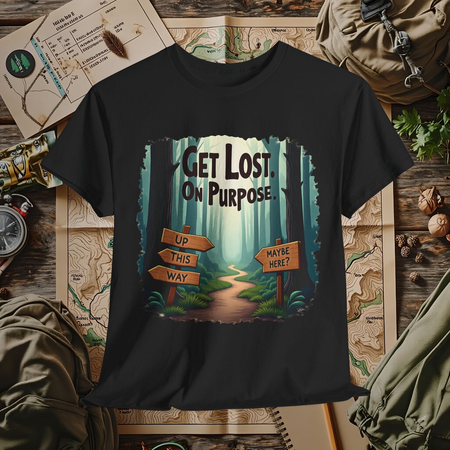 Nature Escape Outdoor Adventure T-Shirts | Camping, Hiking, Rafting & Kayaking Tees for Nature Lovers