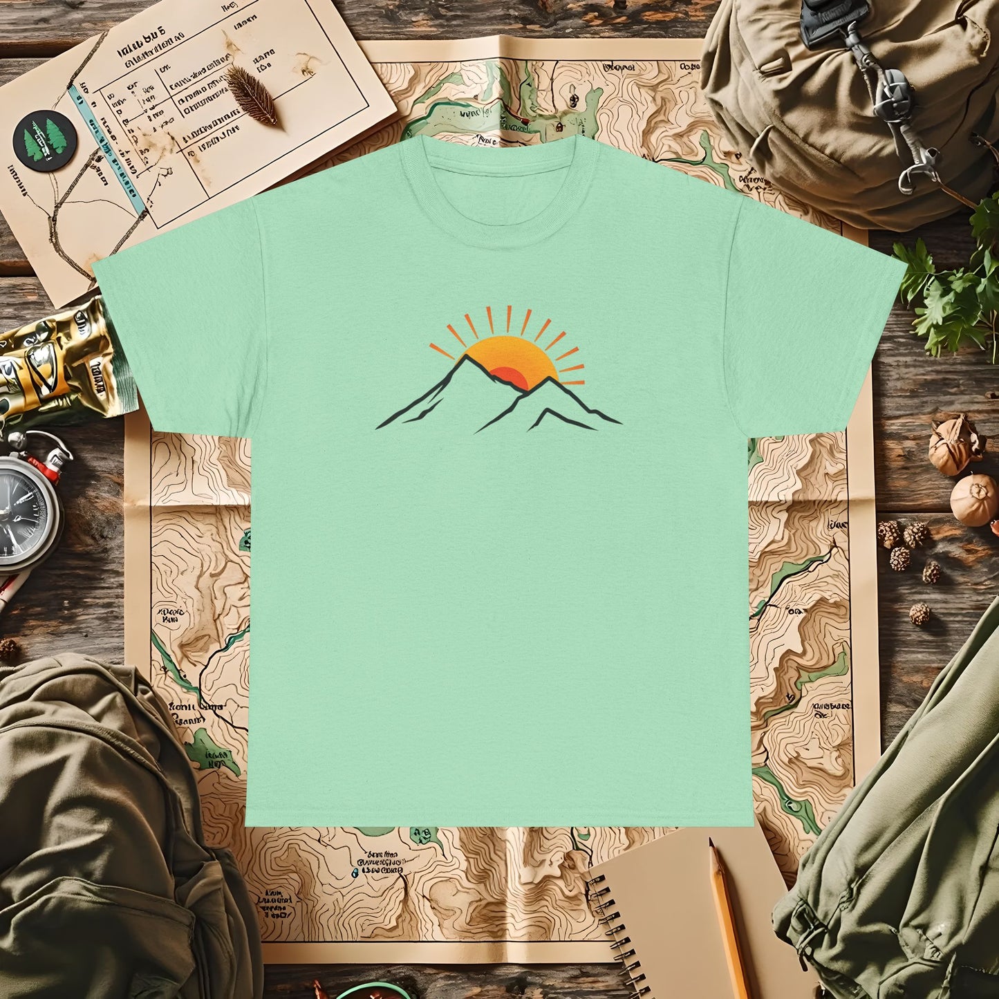 Sunrise Peaks Outdoor Adventure T-Shirts | Camping, Hiking, Rafting & Kayaking Tees for Nature Lovers