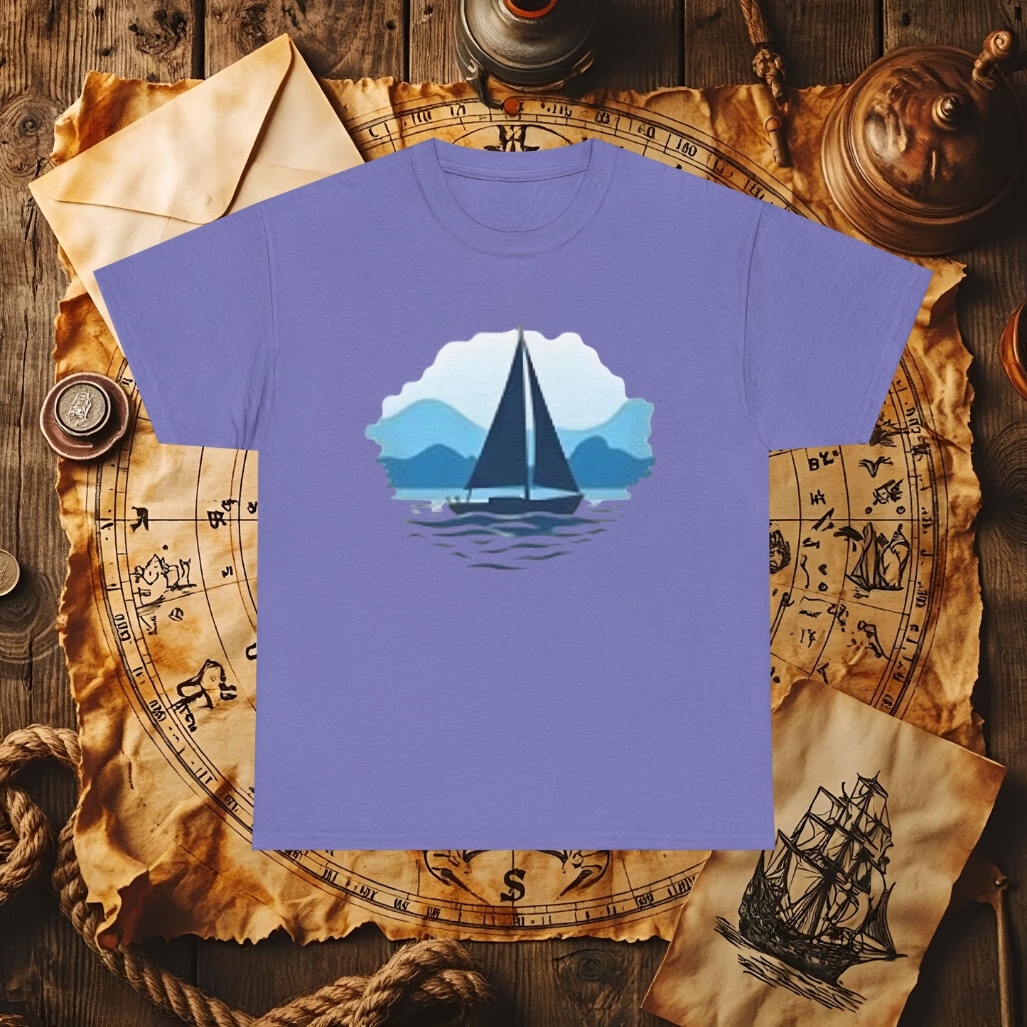 Sailboat Serenity Cruise Travel T-Shirts | Funny & Stylish Tees for Ocean Adventures