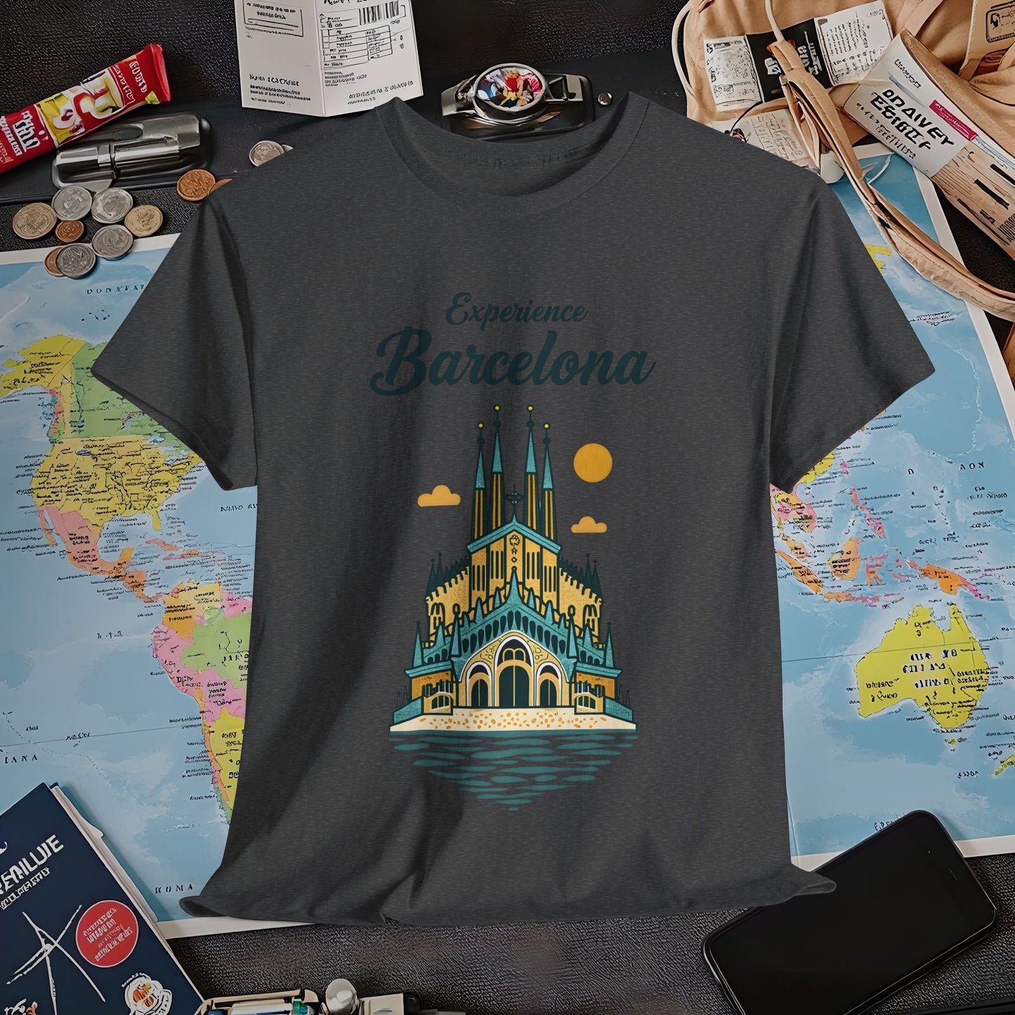 Barcelona Beauty Air Travel T-Shirts | Jetsetter, Airport, and International Flight Tees