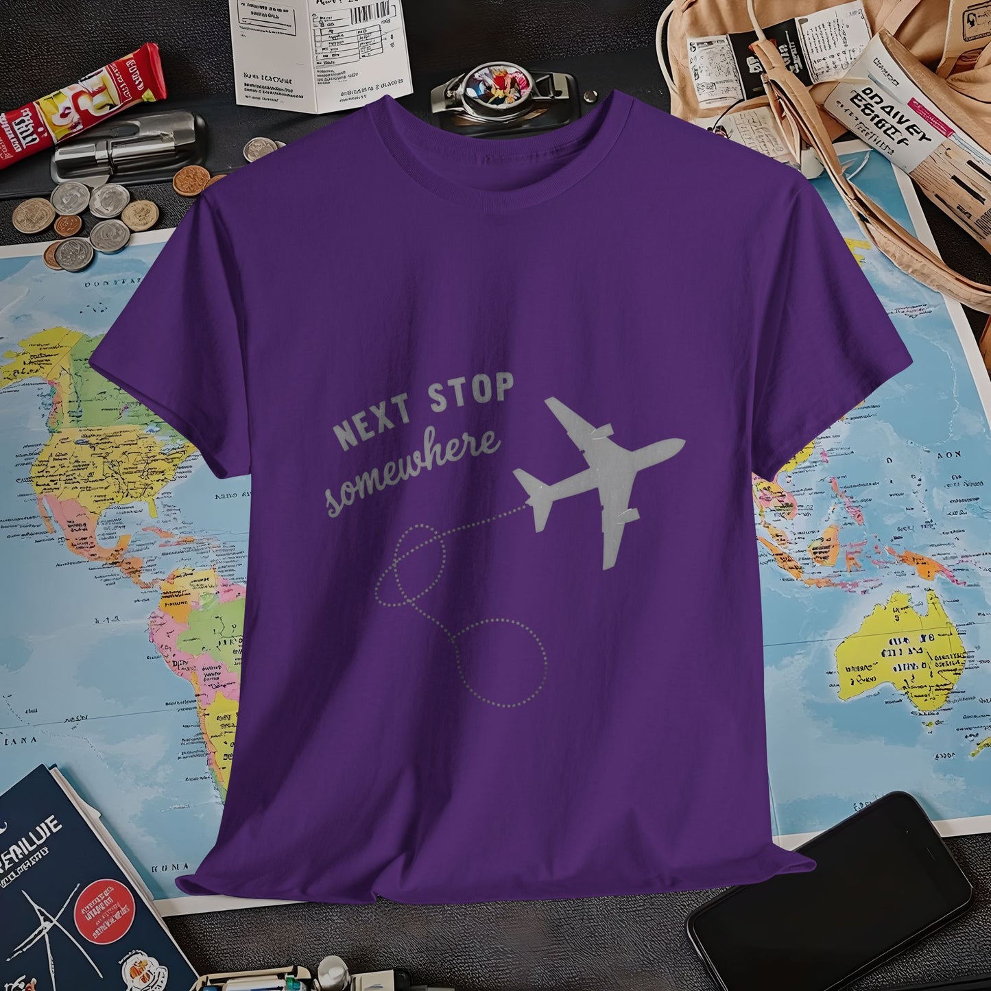 Next Stop... Somewhere, Air Travel T-Shirts | Jetsetter, Airport, and International Flight Tees