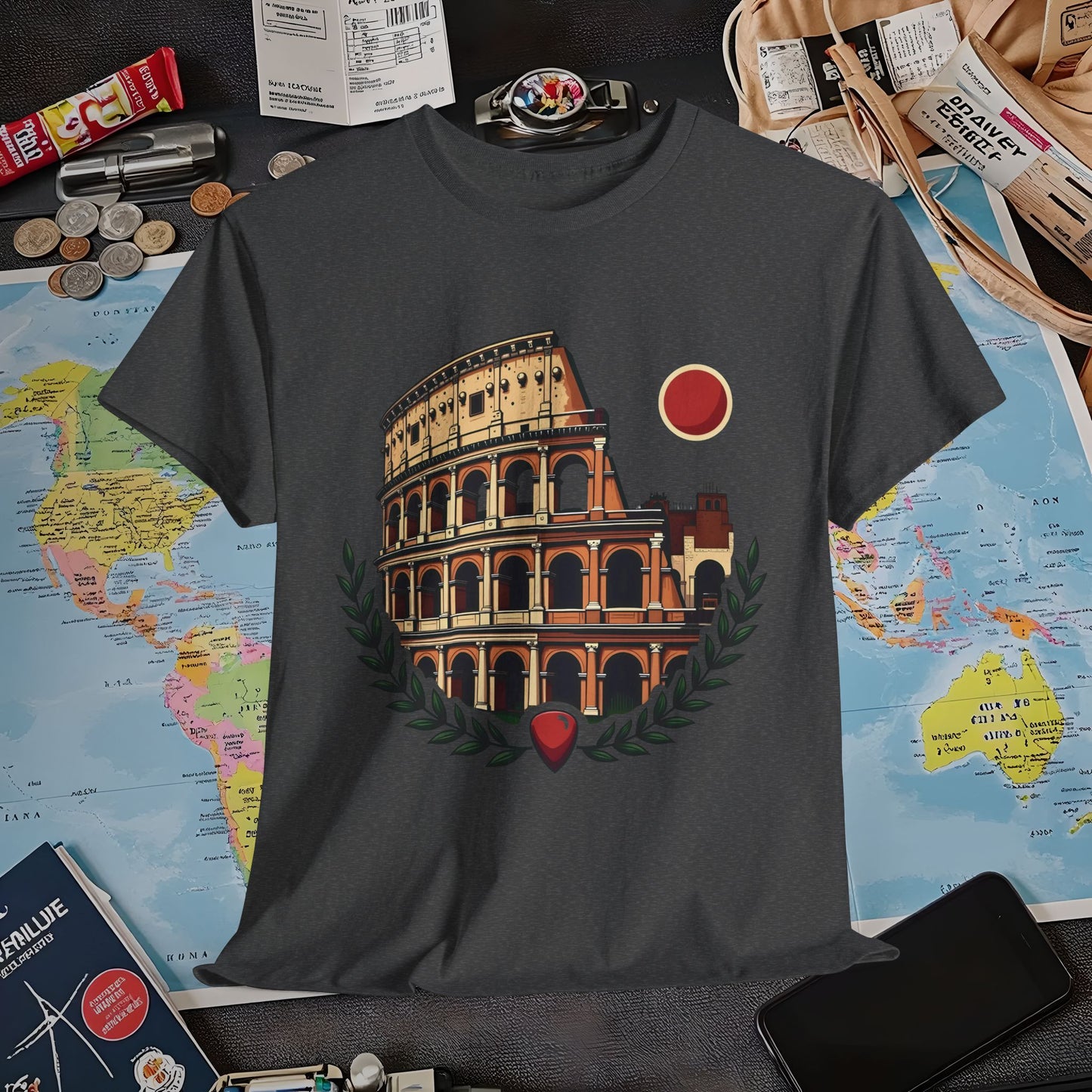 Roman Heritage Air Travel T-Shirts | Jetsetter, Airport, and International Flight Tees