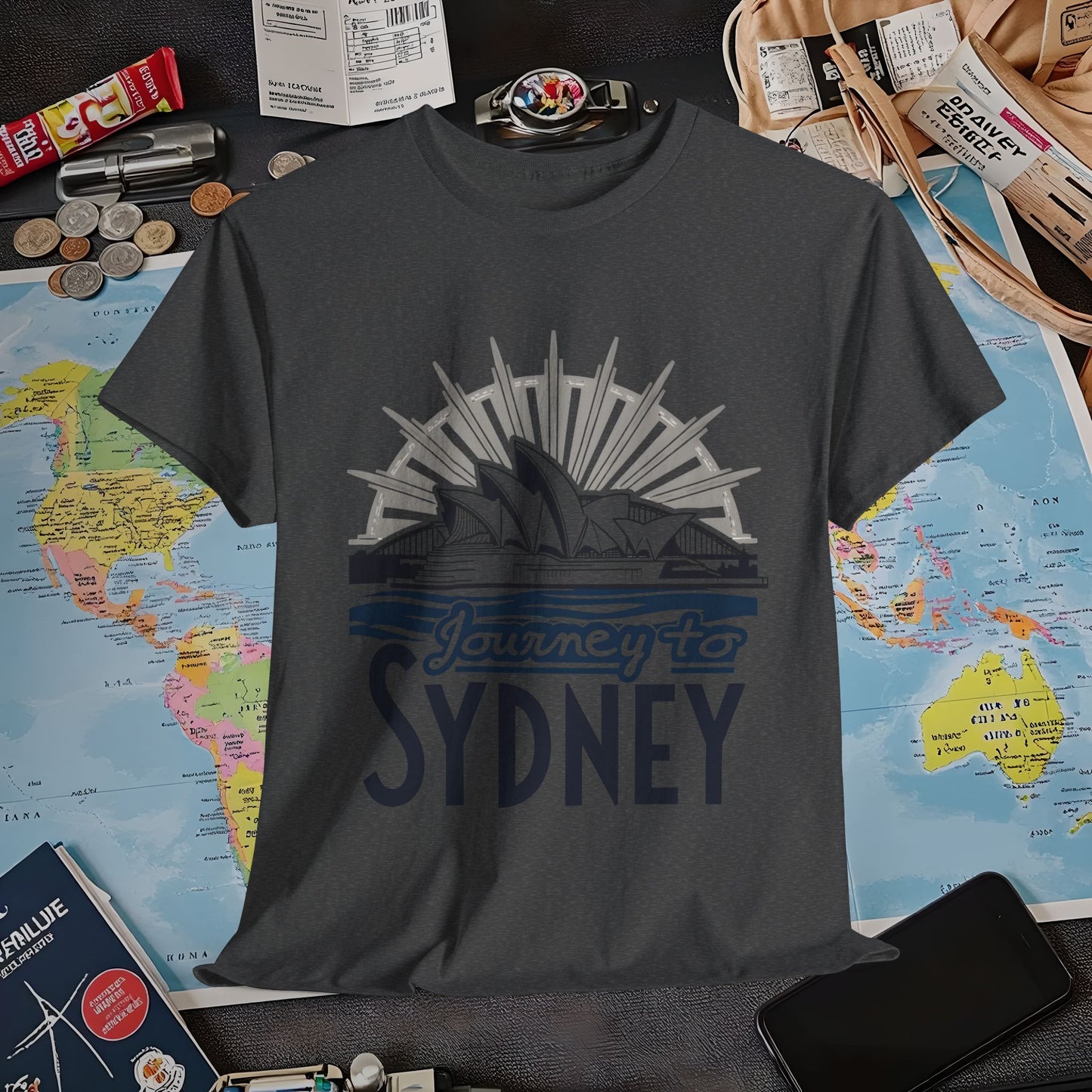 Sydney Elegance Air Travel T-Shirts | Jetsetter, Airport, and International Flight Tees