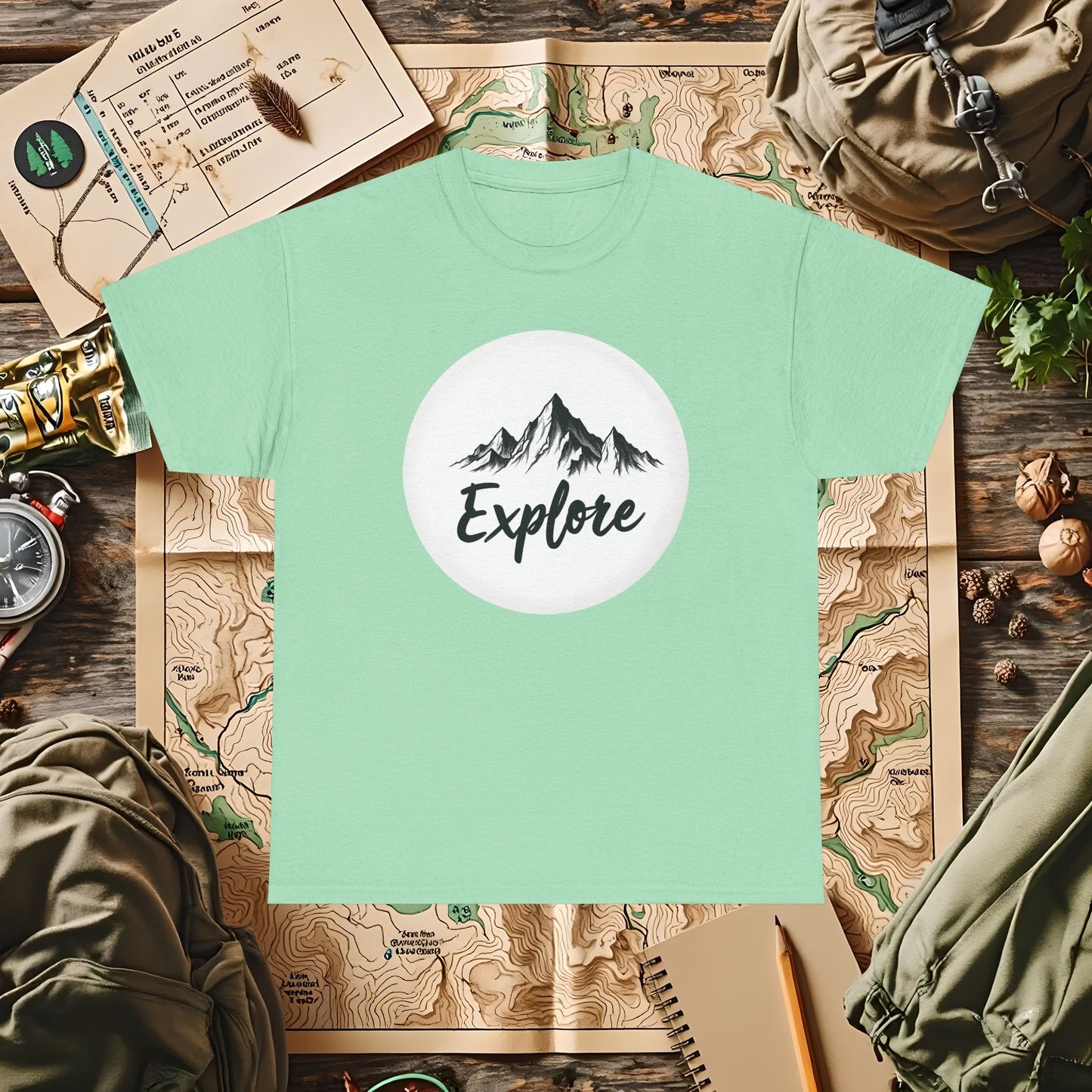 Mountain Explore Outdoor Adventure T-Shirts | Camping, Hiking, Rafting & Kayaking Tees for Nature Lovers