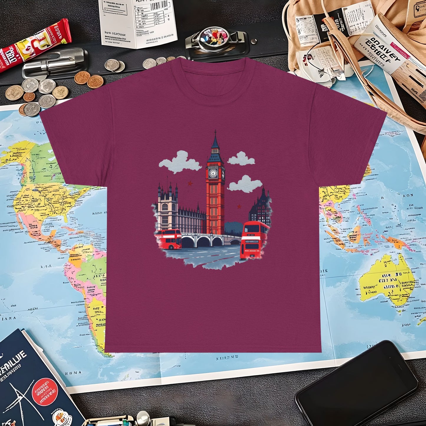 London Vibes Air Travel T-Shirts | Jetsetter, Airport, and International Flight Tees