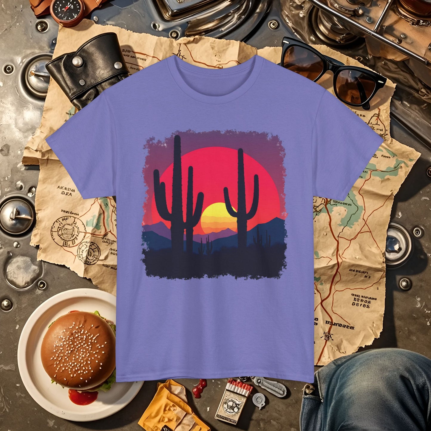 Desert Mirage Road Trip & Vehicle Travel T-Shirts | Car, RV, and Motorcycle Adventure Tees