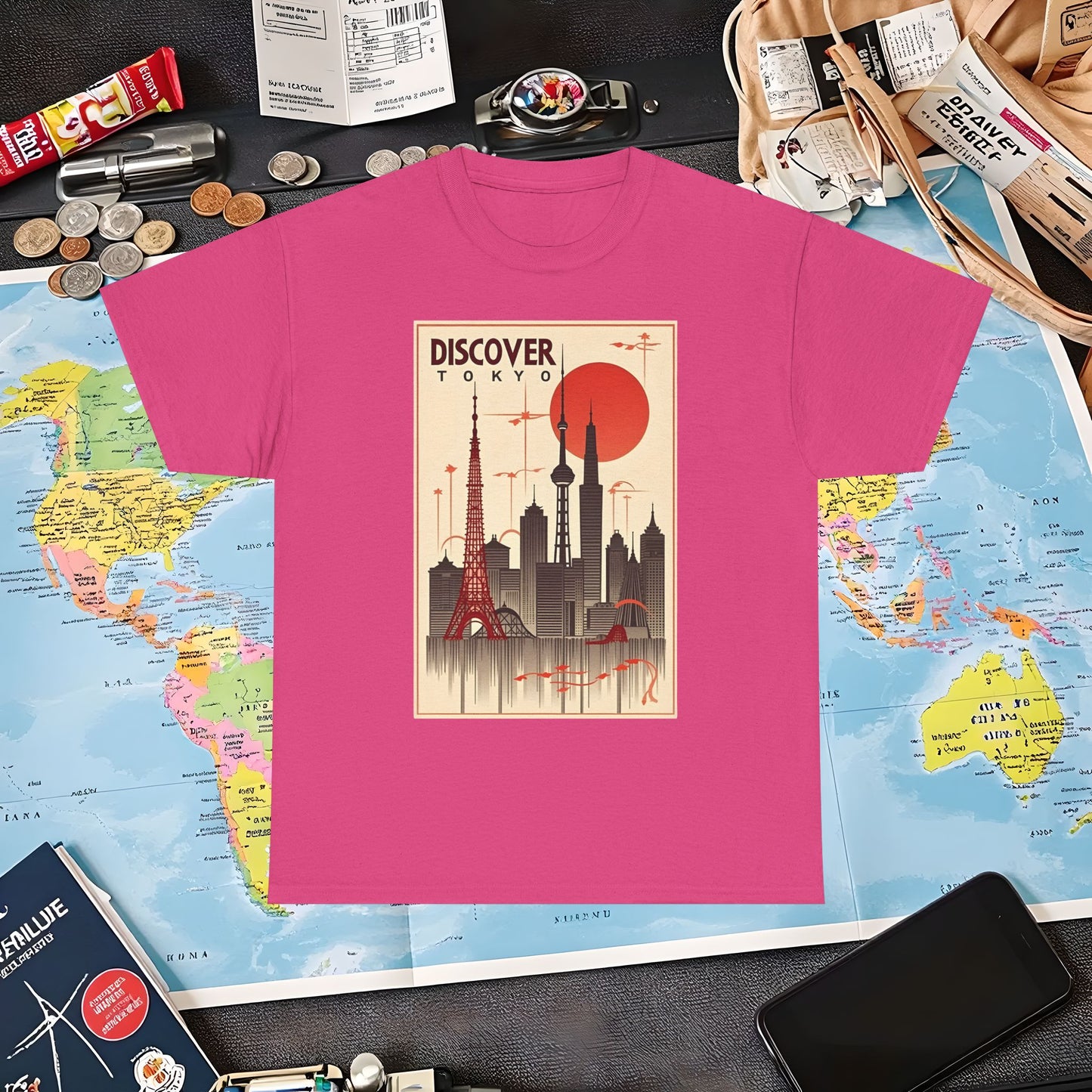 Tokyo Art Deco Air Travel T-Shirts | Jetsetter, Airport, and International Flight Tees