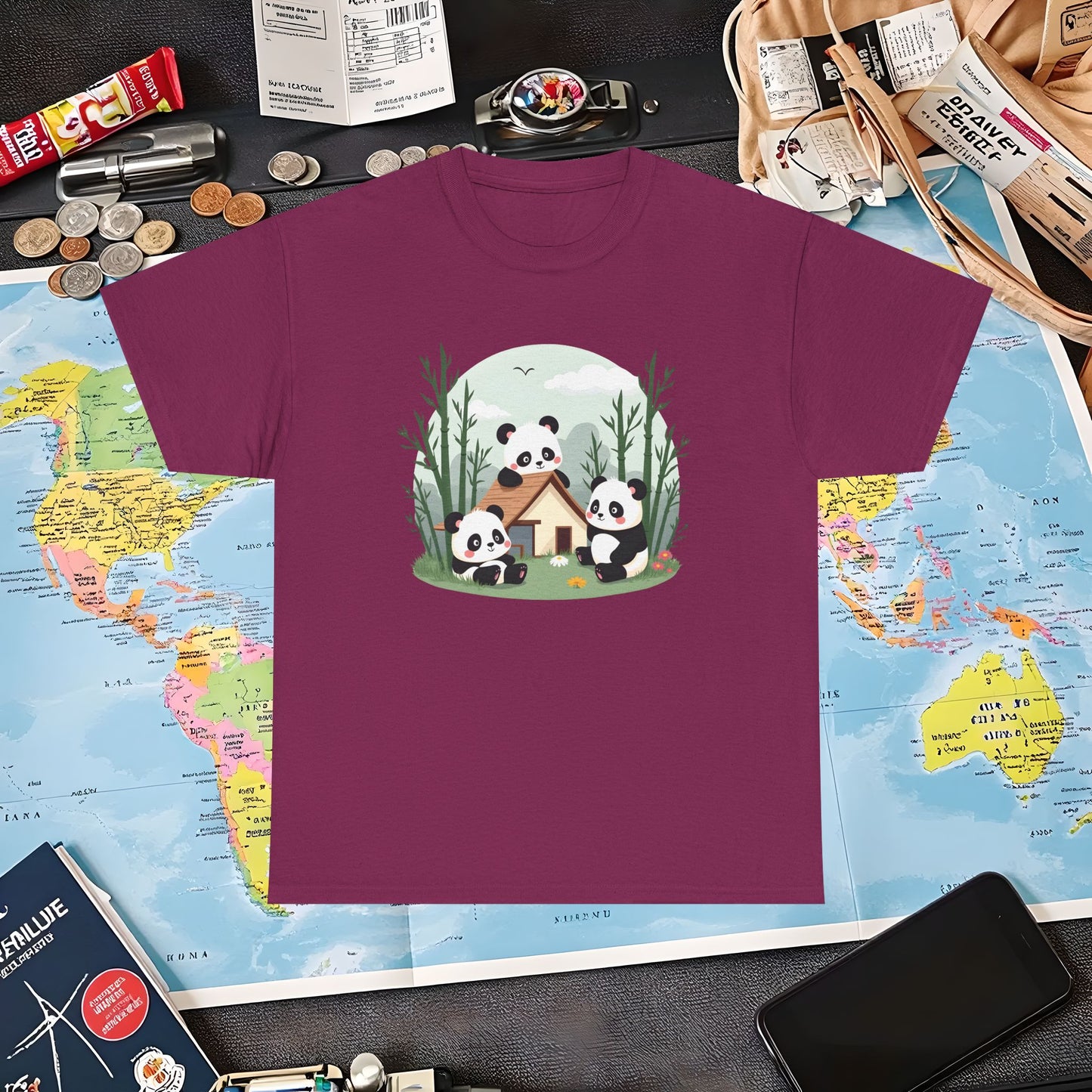 Panda Paradise Air Travel T-Shirts | Jetsetter, Airport, and International Flight Tees