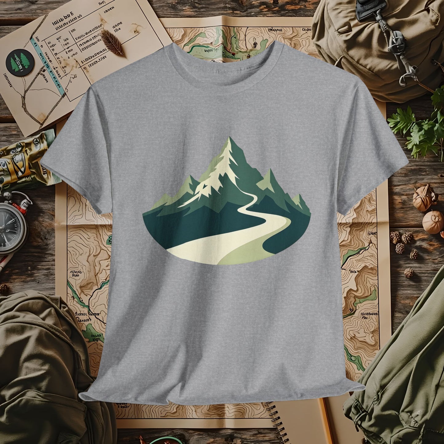 Mountain Path Outdoor Adventure T-Shirts | Camping, Hiking, Rafting & Kayaking Tees for Nature Lovers