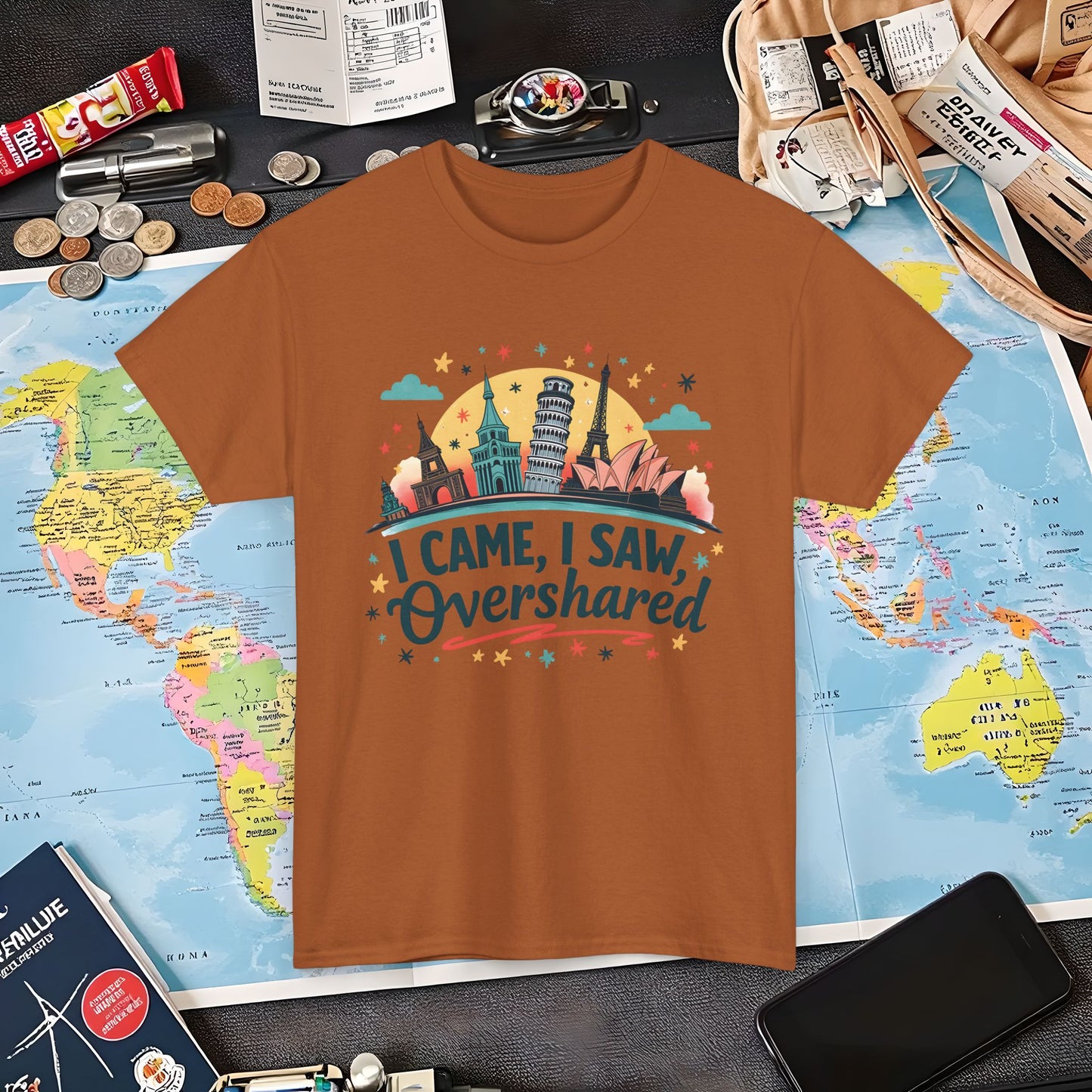 Overshare Vibe Air Travel T-Shirts | Jetsetter, Airport, and International Flight Tees