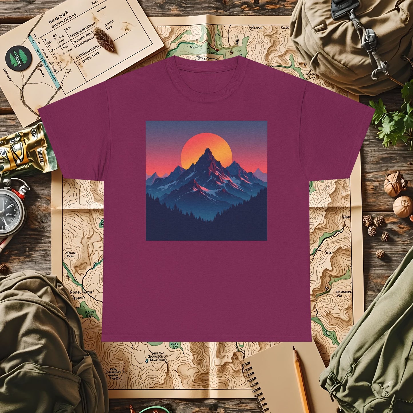 Mountain Glow Outdoor Adventure T-Shirts | Camping, Hiking, Rafting & Kayaking Tees for Nature Lovers